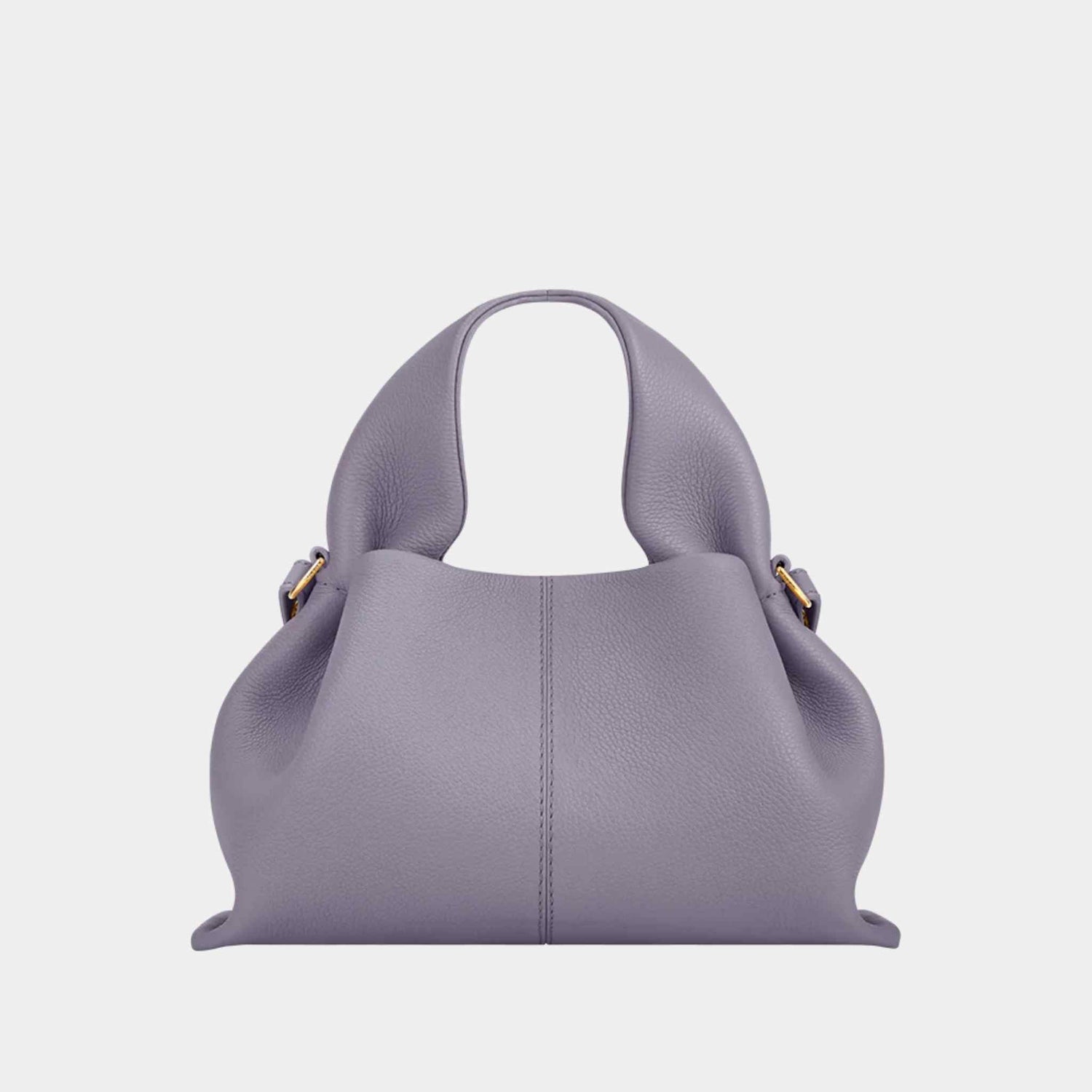 Polene Numero Neuf Mini Handbag Textured Mauve Front
