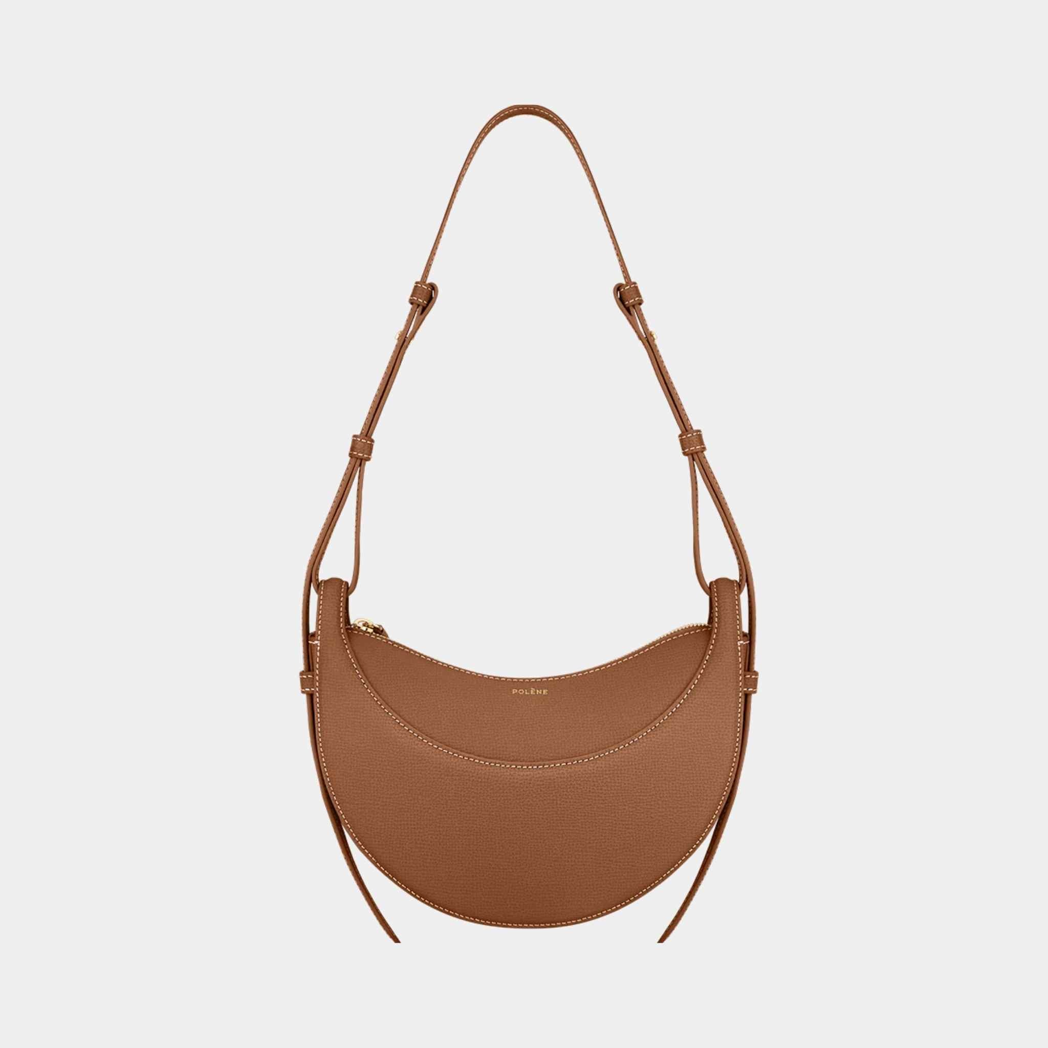 Polene Numero Dix Edition Handbag Edition Camel Graine, Front view
