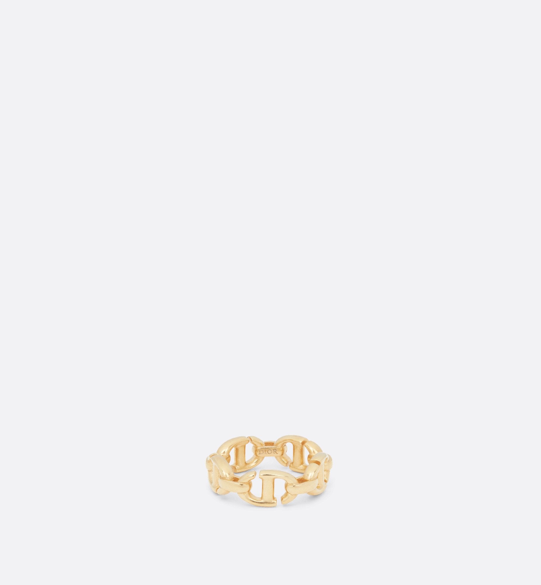 Cd Navy Ring Gold Finish Metal