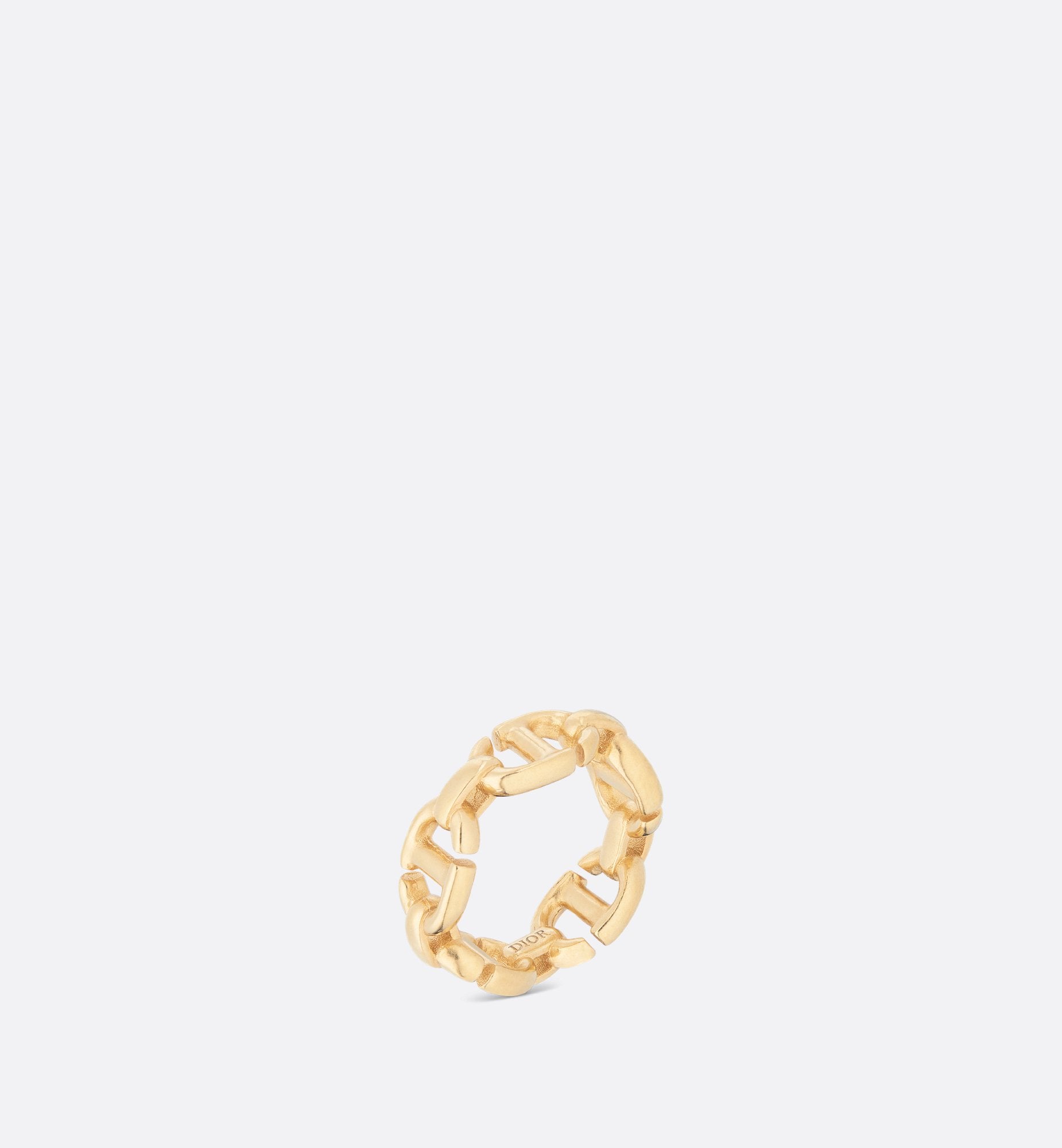 Cd Navy Ring Gold Finish Metal