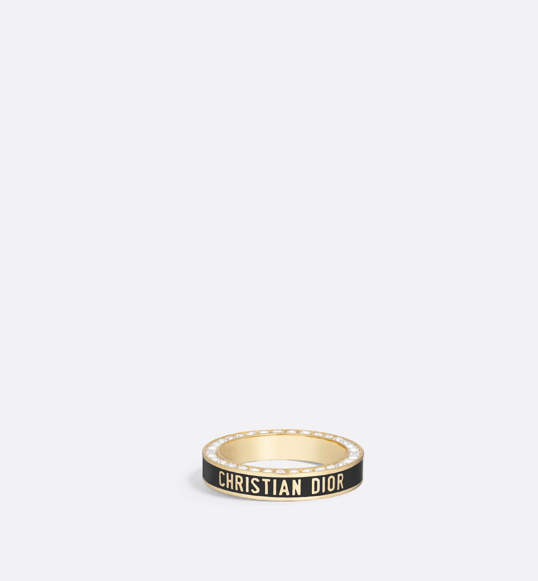 Dior Night Code Ring Gold-Finish Metal With White Crystals And Black L –  Sands UAE