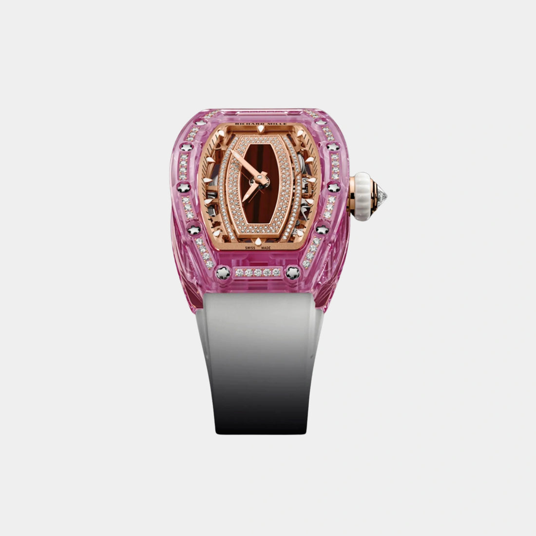 Rm 07-02 Automatic Red Gold Smokey Mother-of-Pearl &amp; Diamond Dial