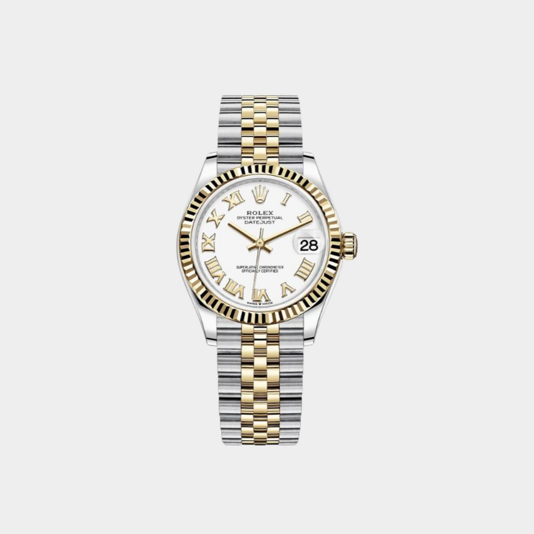 Rolex Datejust 31 White Roman Numeral Dial Watch 278273