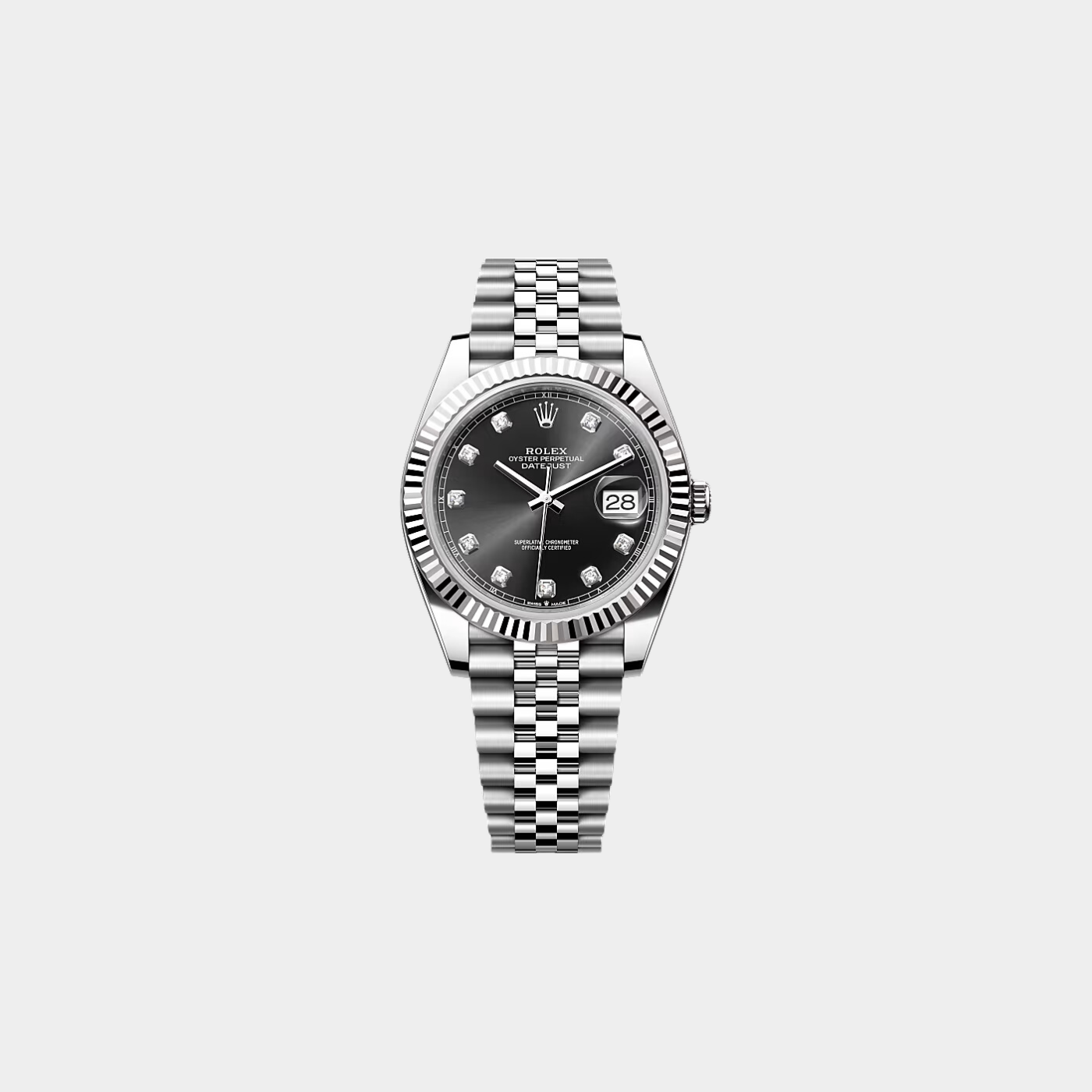 Rolex Datejust 41 Black Diamond Watch 126334