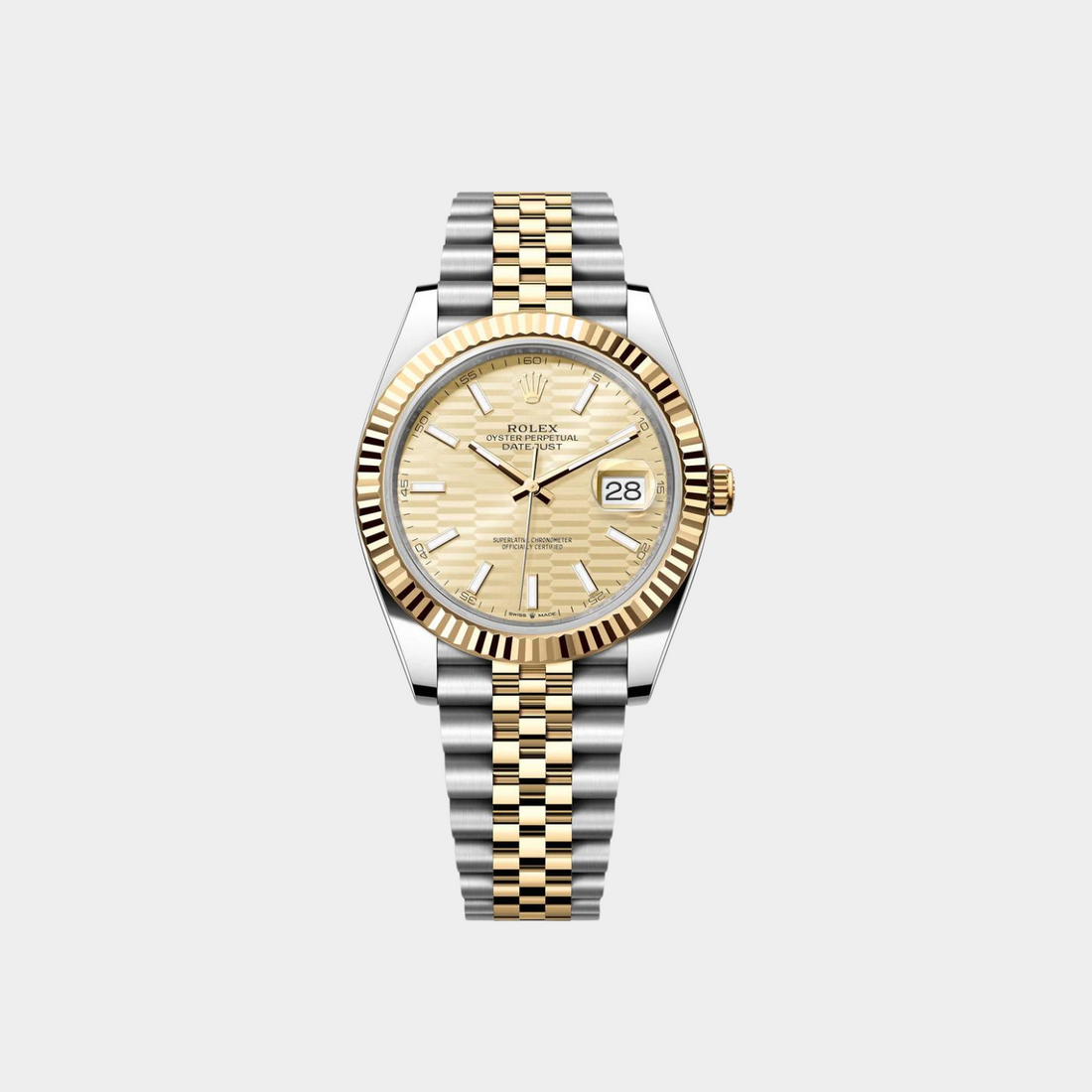 Datejust 41 Silver Dial Two Tone Jubilee bracelet &amp; Yellow Gold Smooth Bezel