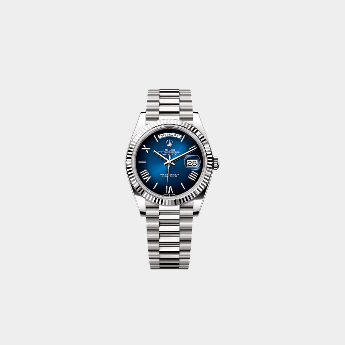 Rolex Day-Date 40 Blue Ombre Dial Solid Gold 228239