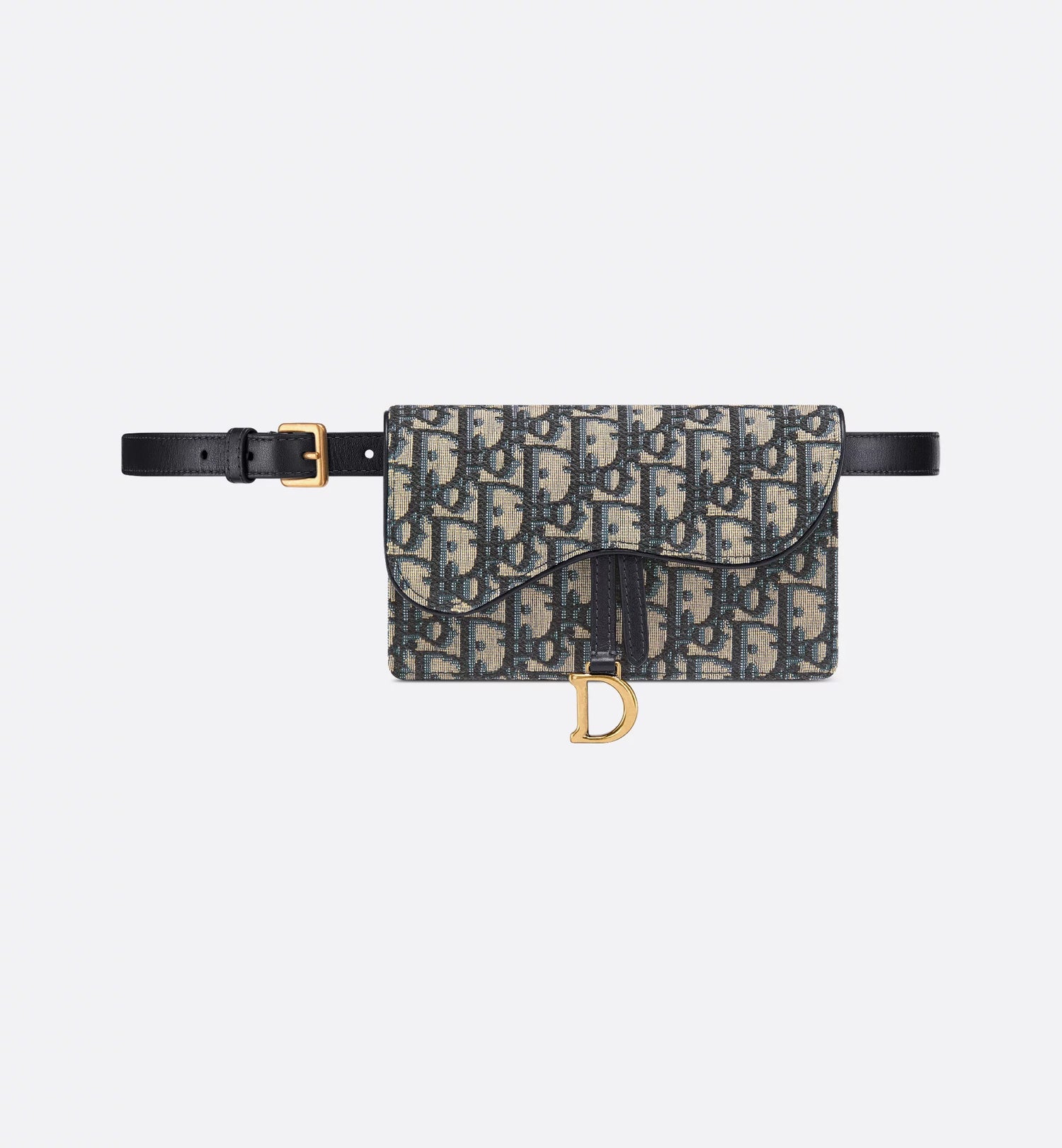 Blue dior oblique jacquard pouch hotsell