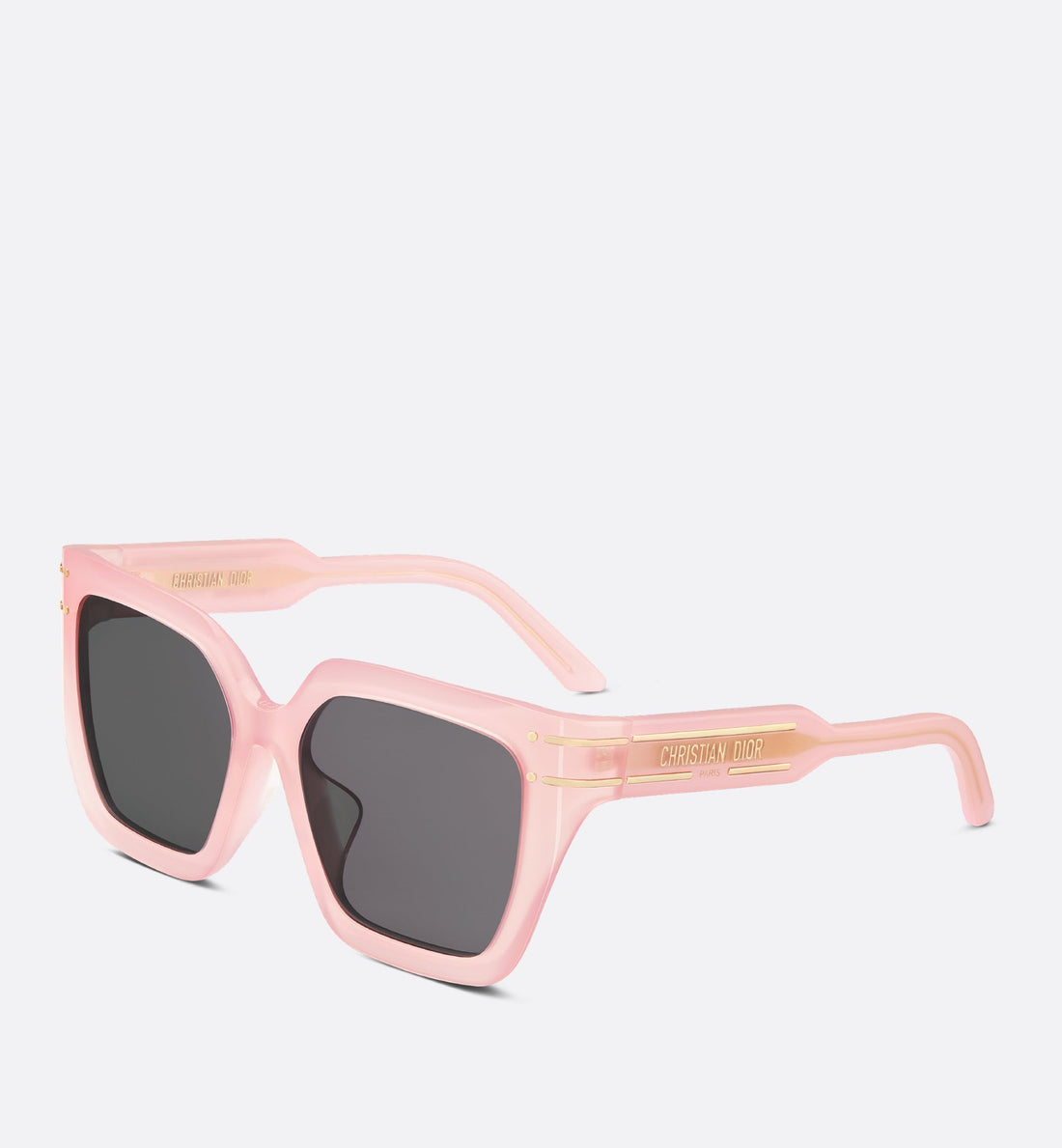 Diorsignature S10F Sea Glass Pink Square Sunglasses