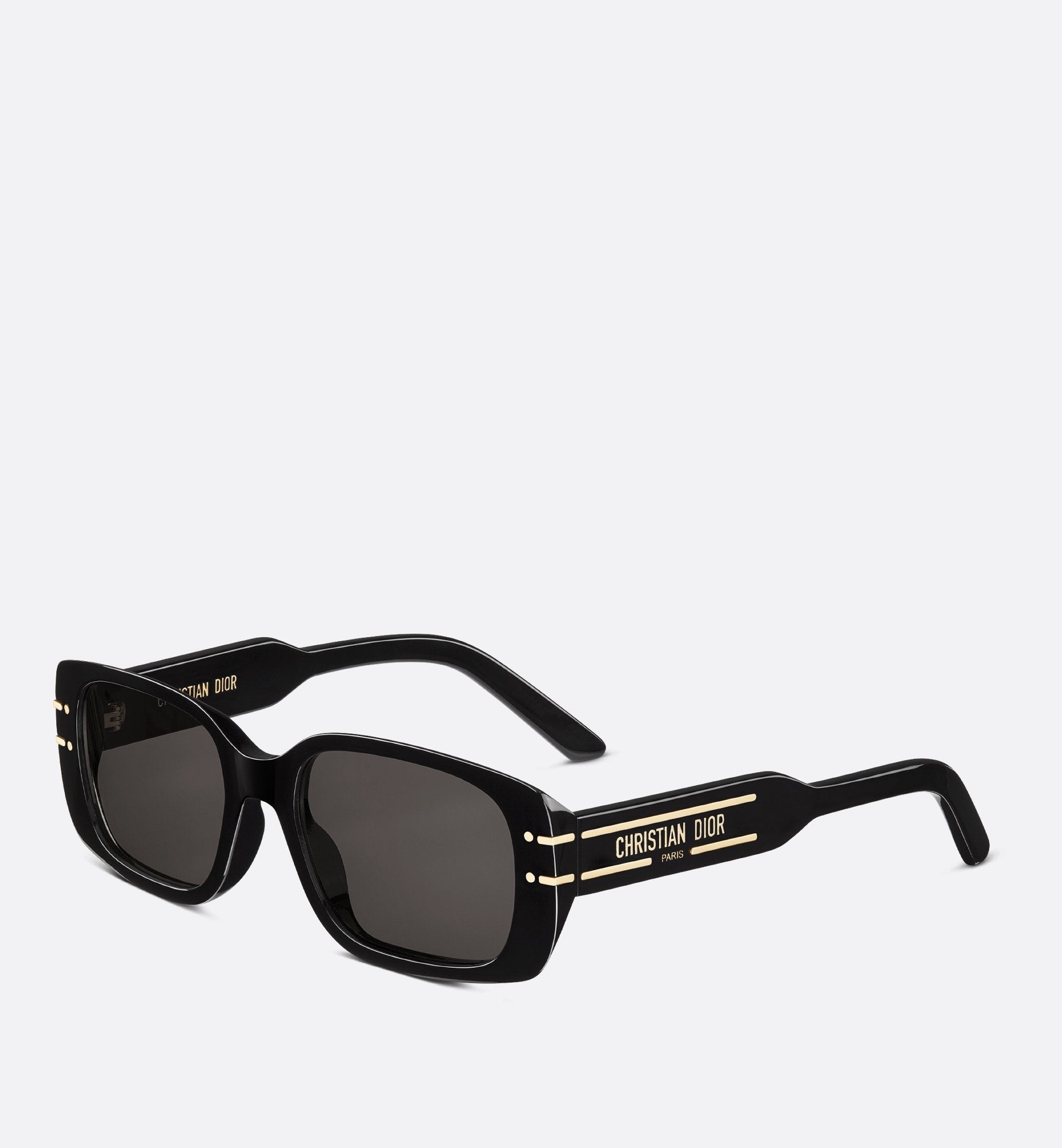 Diorsignature S12I Black Rectangular Sunglasses