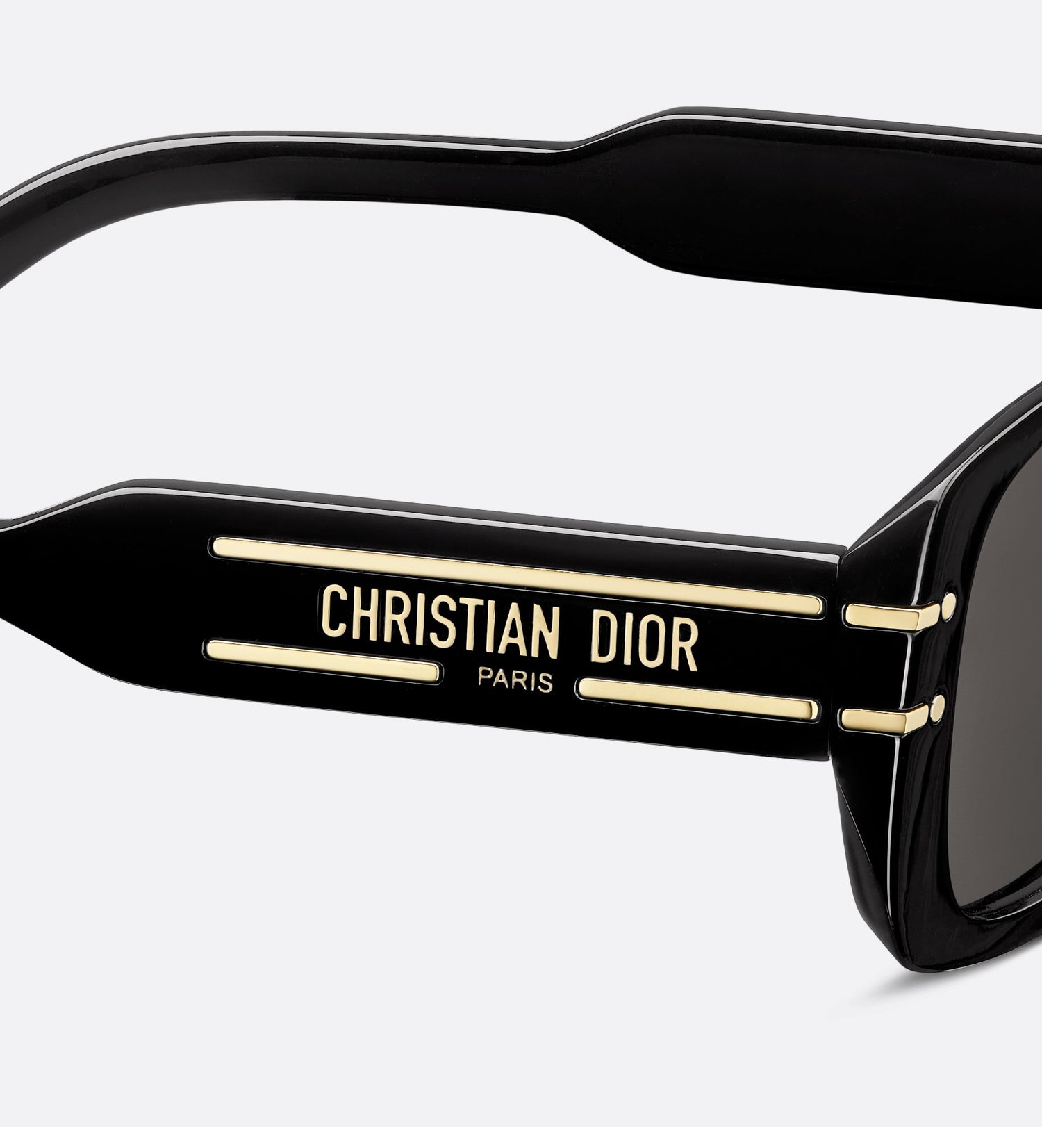 Diorsignature S12I Black Rectangular Sunglasses