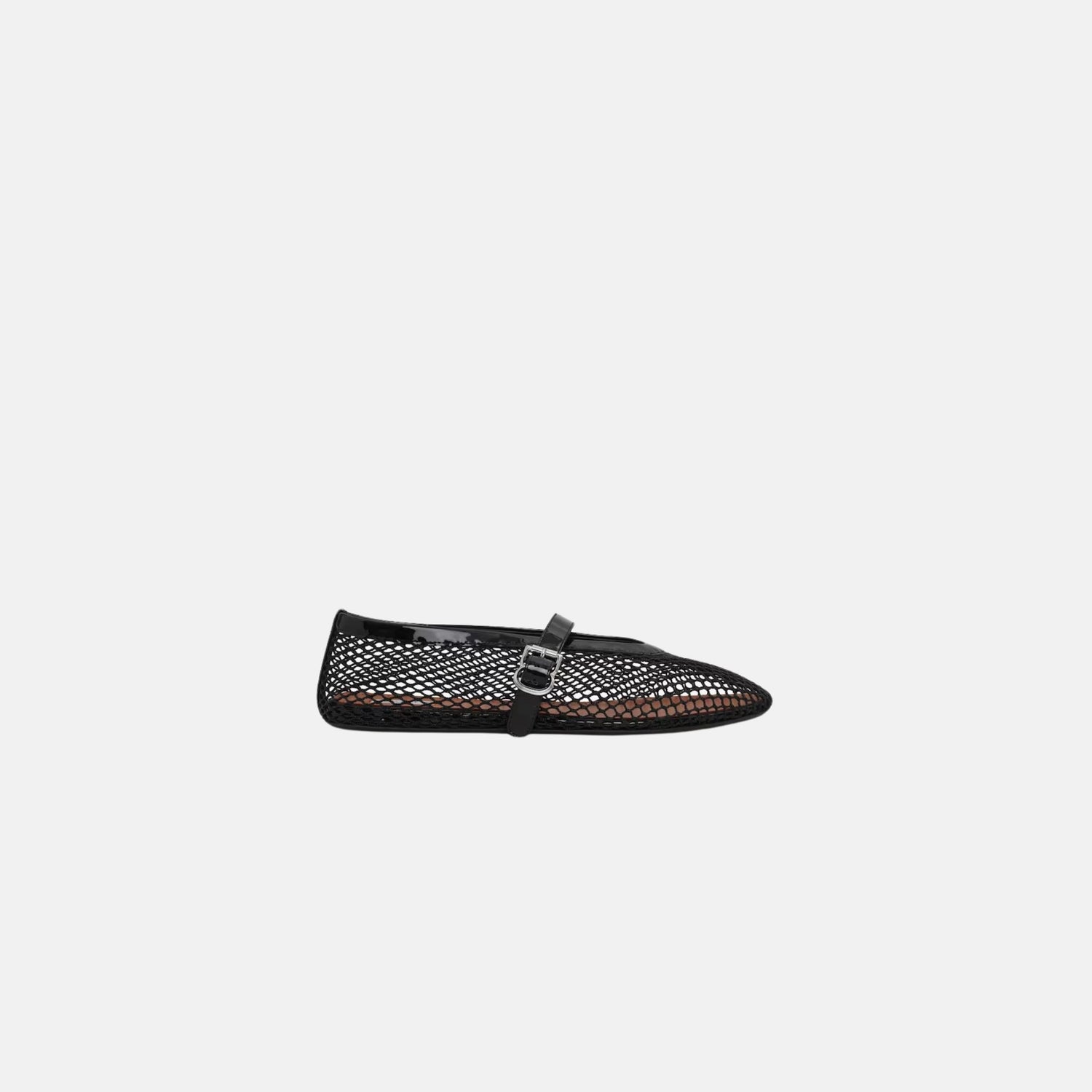 Alaia Ballet Flats In Fishnet, Black