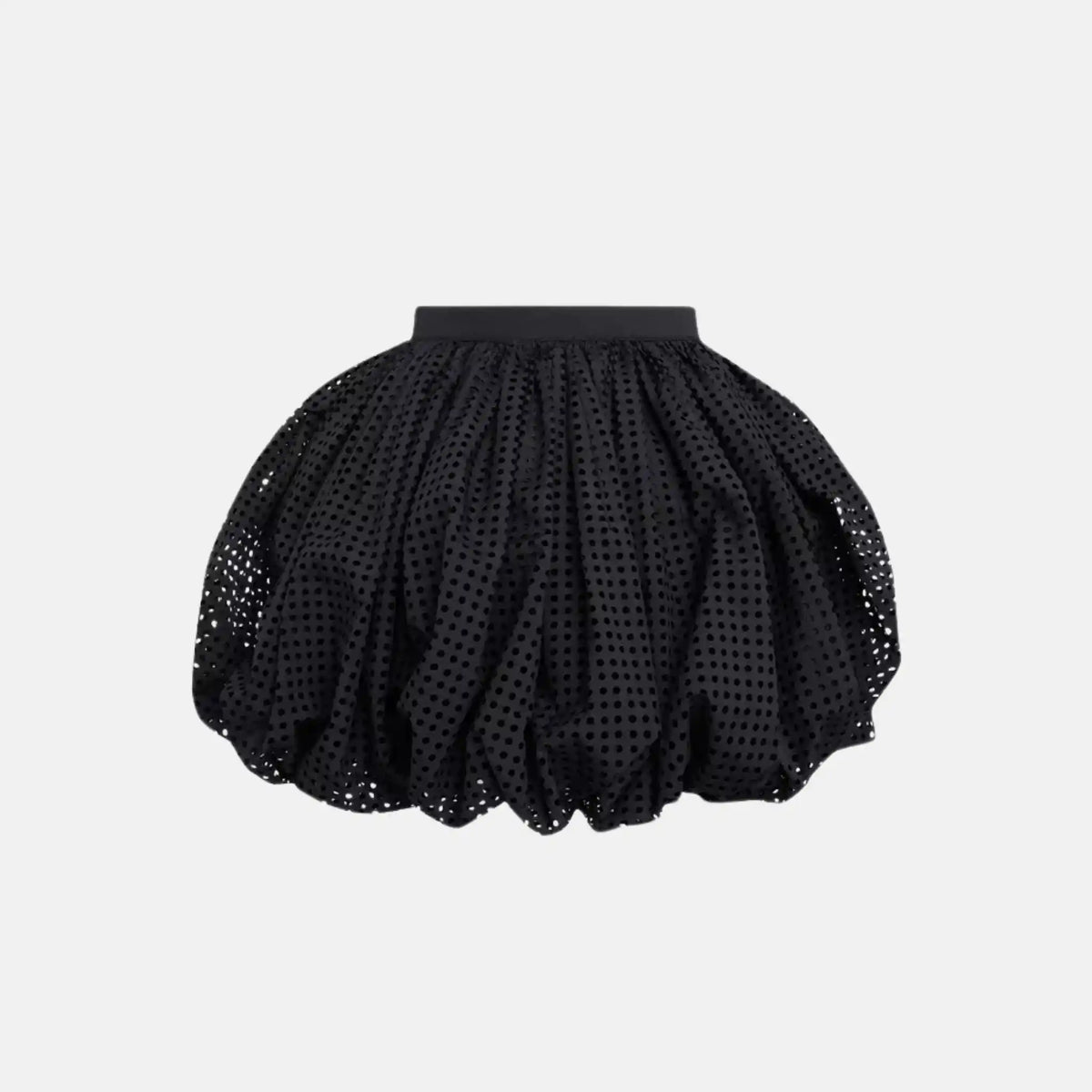 تنورة Bubble Mini من قماش Poplin مثقّب
