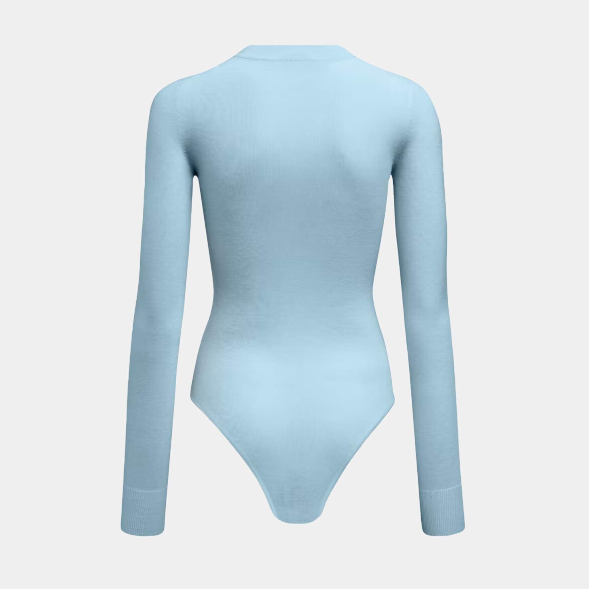 Alaia Cashmere Bodysuit, Blue, Back View