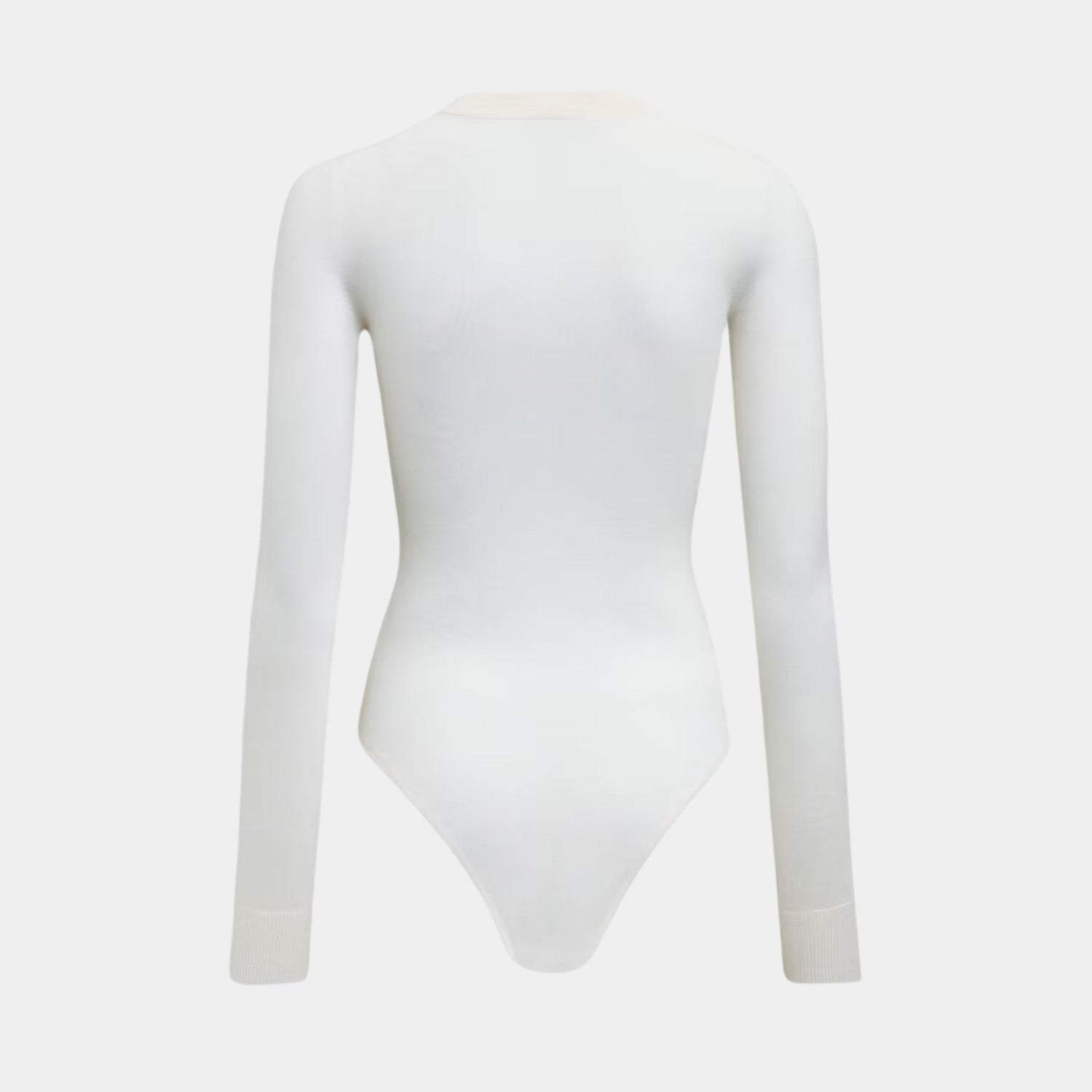 Alaia Cashmere Bodysuit, White, Back View