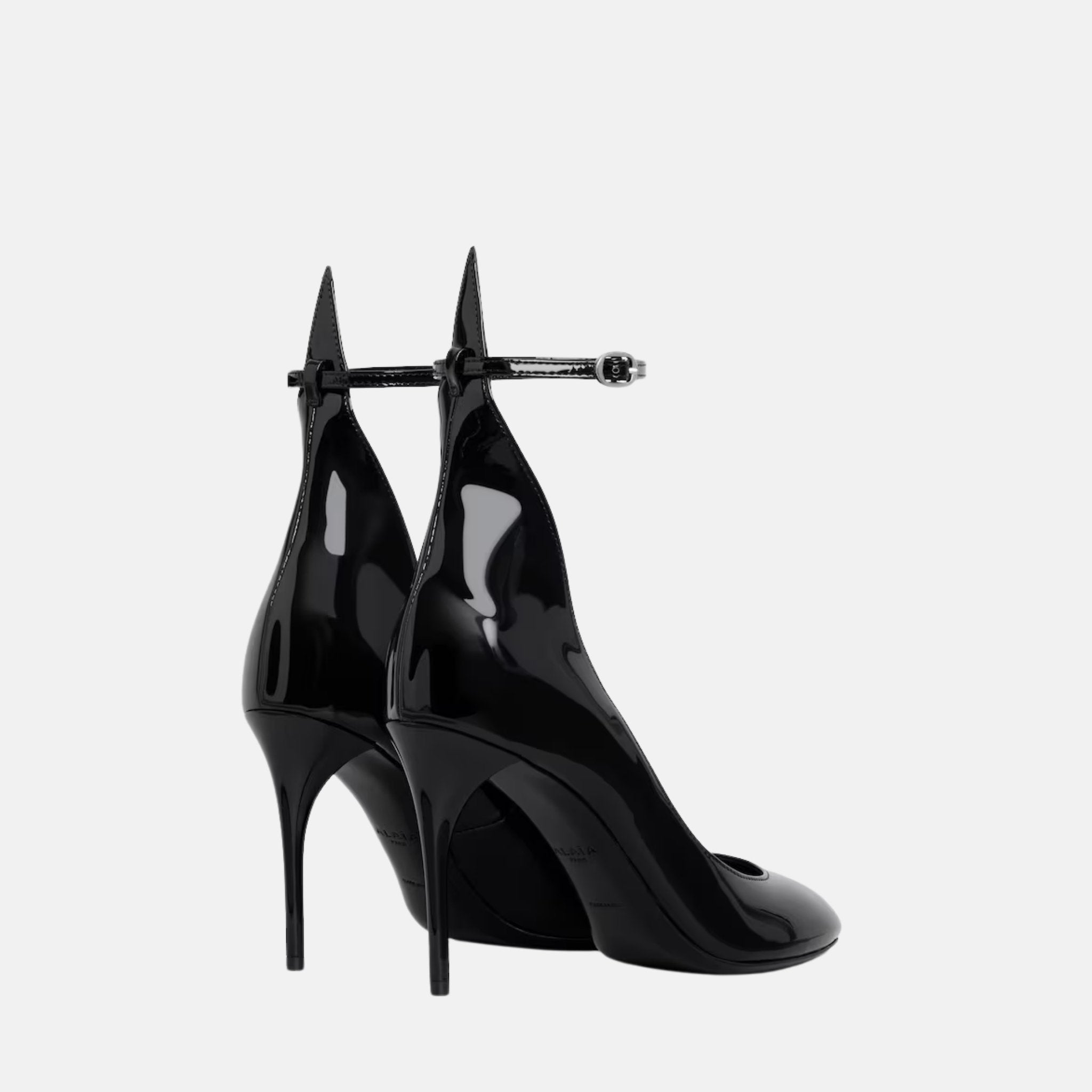 Alaia Decollete Pumps In Patent Leather, Black, Back