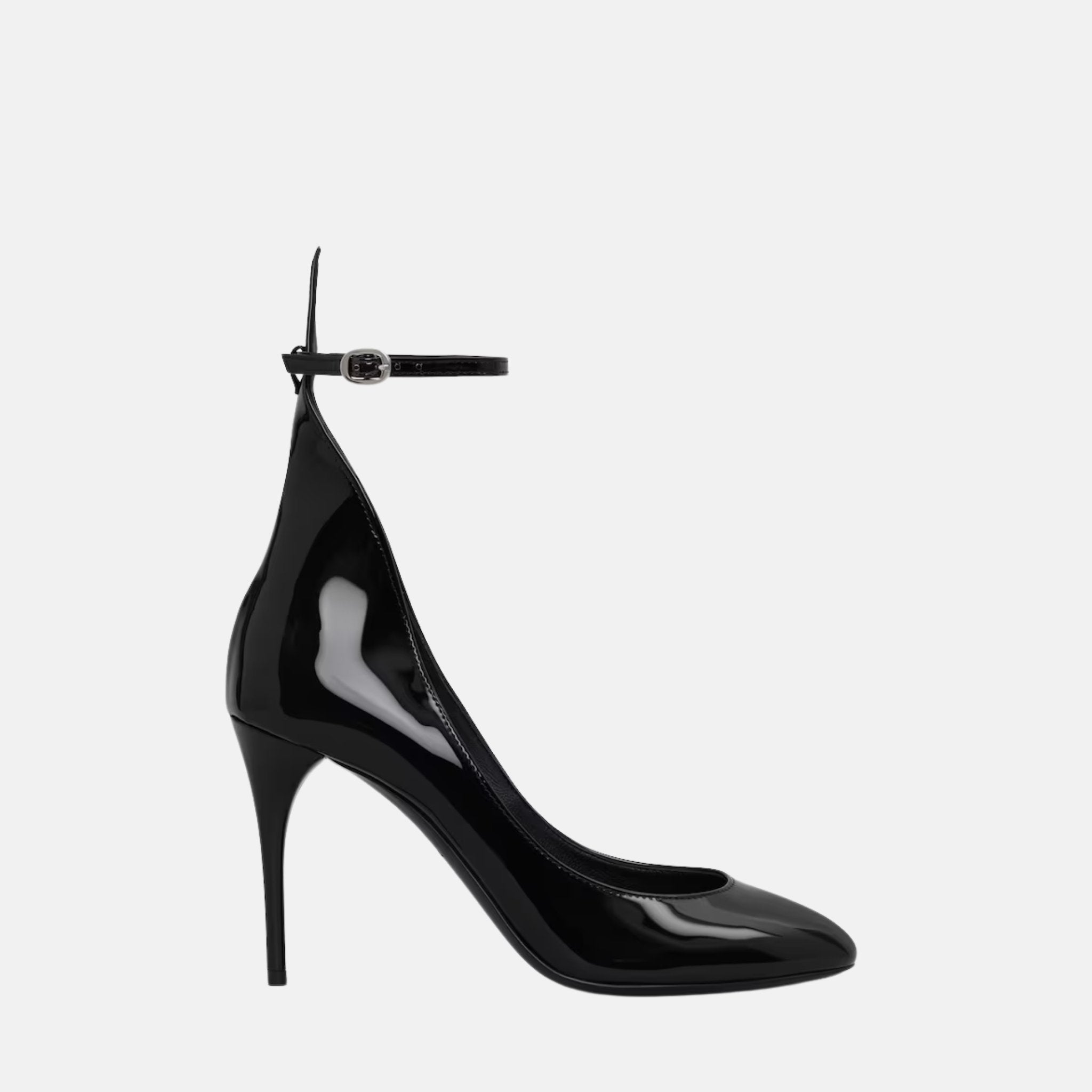 Alaia Decollete Pumps In Patent Leather, Black, Side
