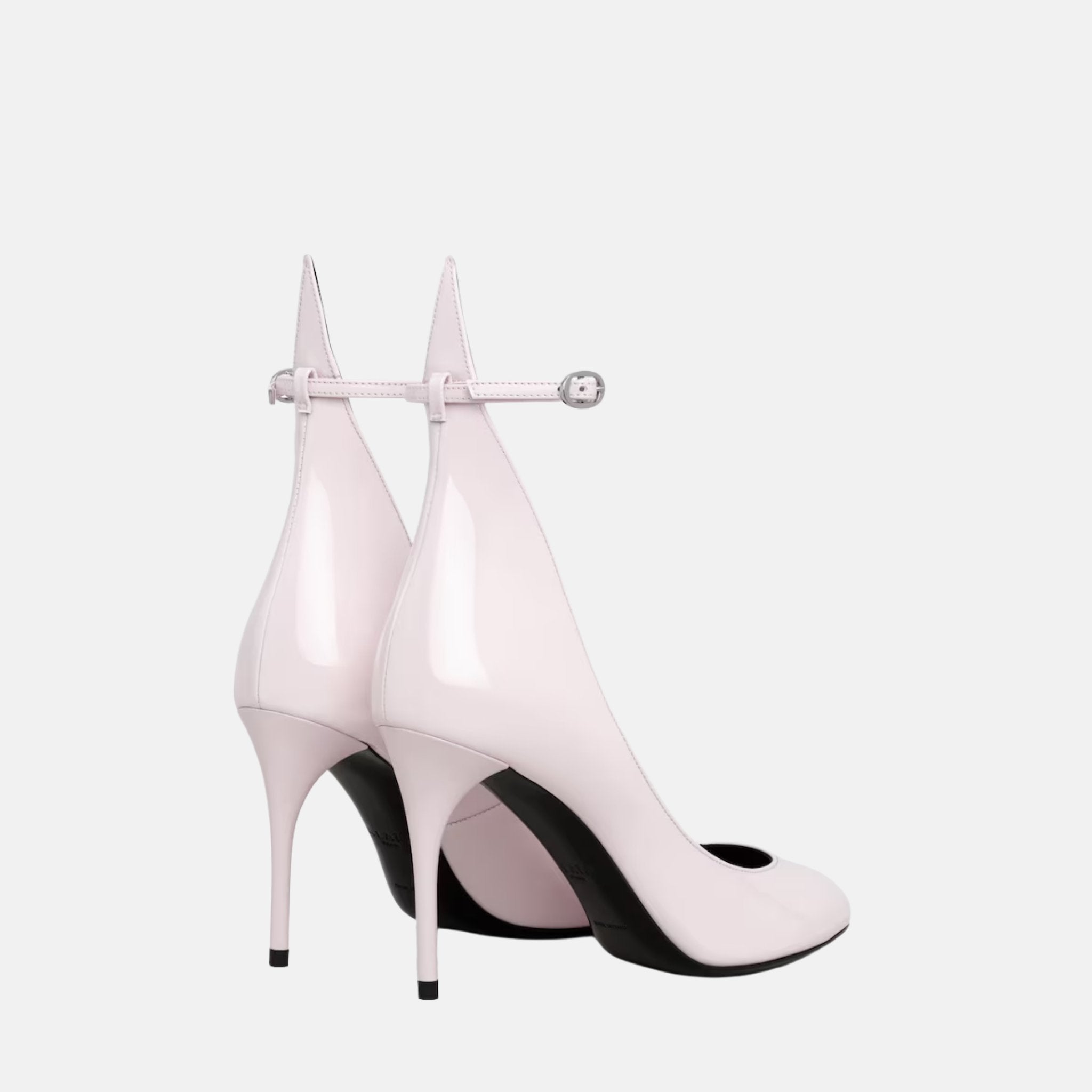 Alaia Decollete Pumps In Patent Leather, Pink, Back