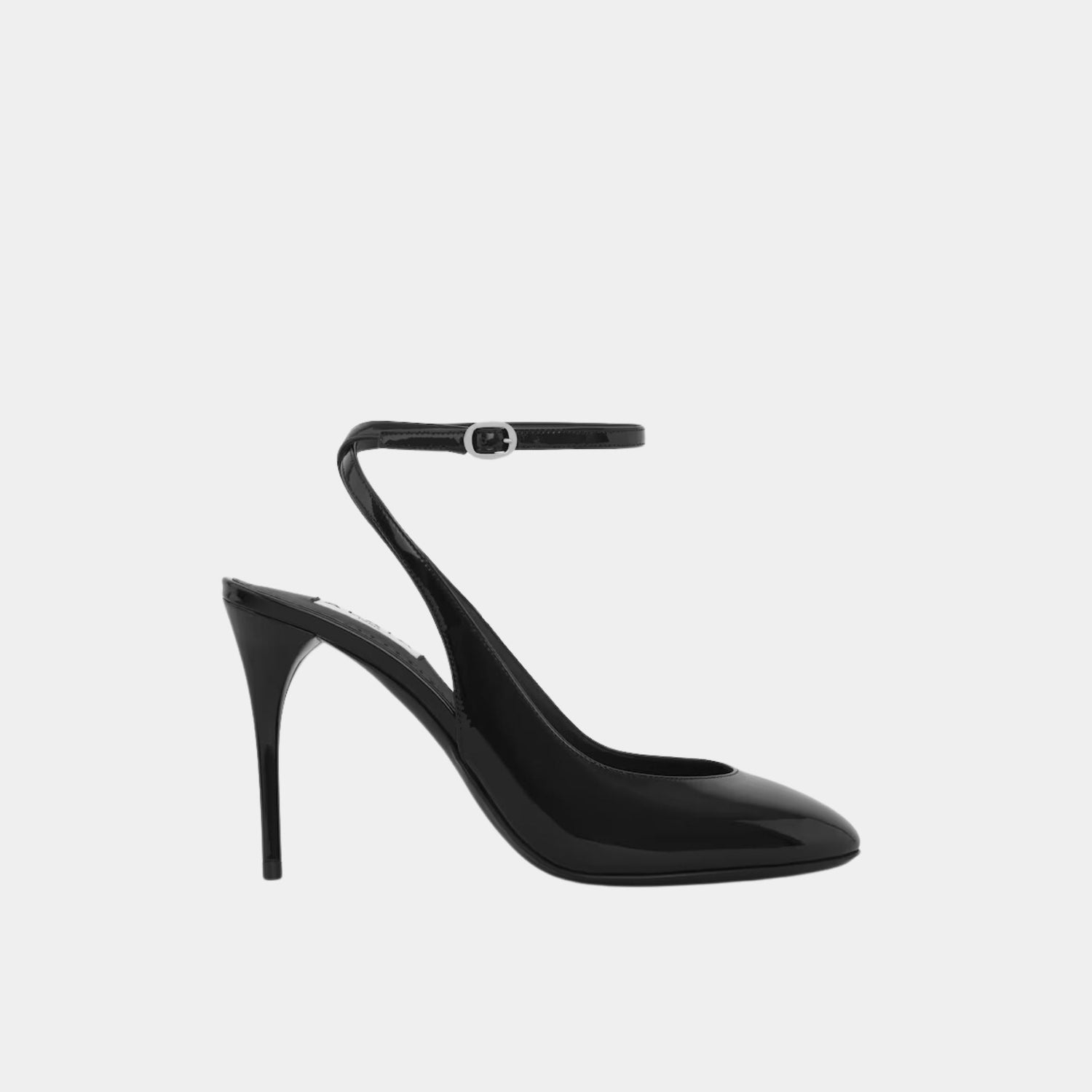 Alaia Decollete Slingbacks In Patent Calfskin, Black, Side View