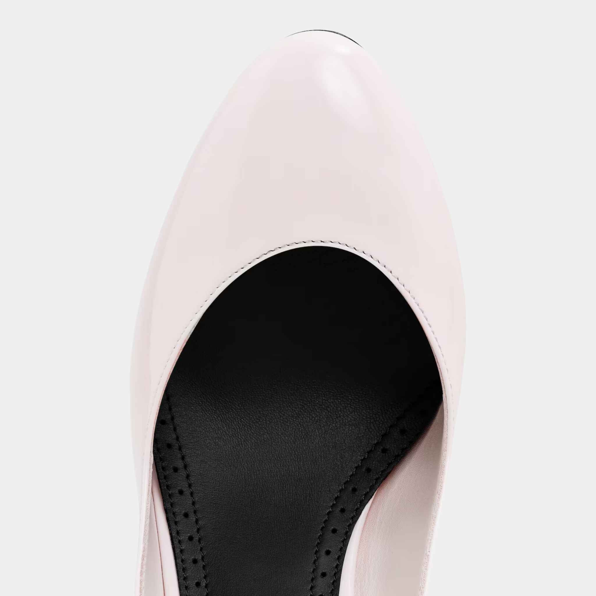 Alaia Decollete Slingbacks In Patent Calfskin, Candy, Close View