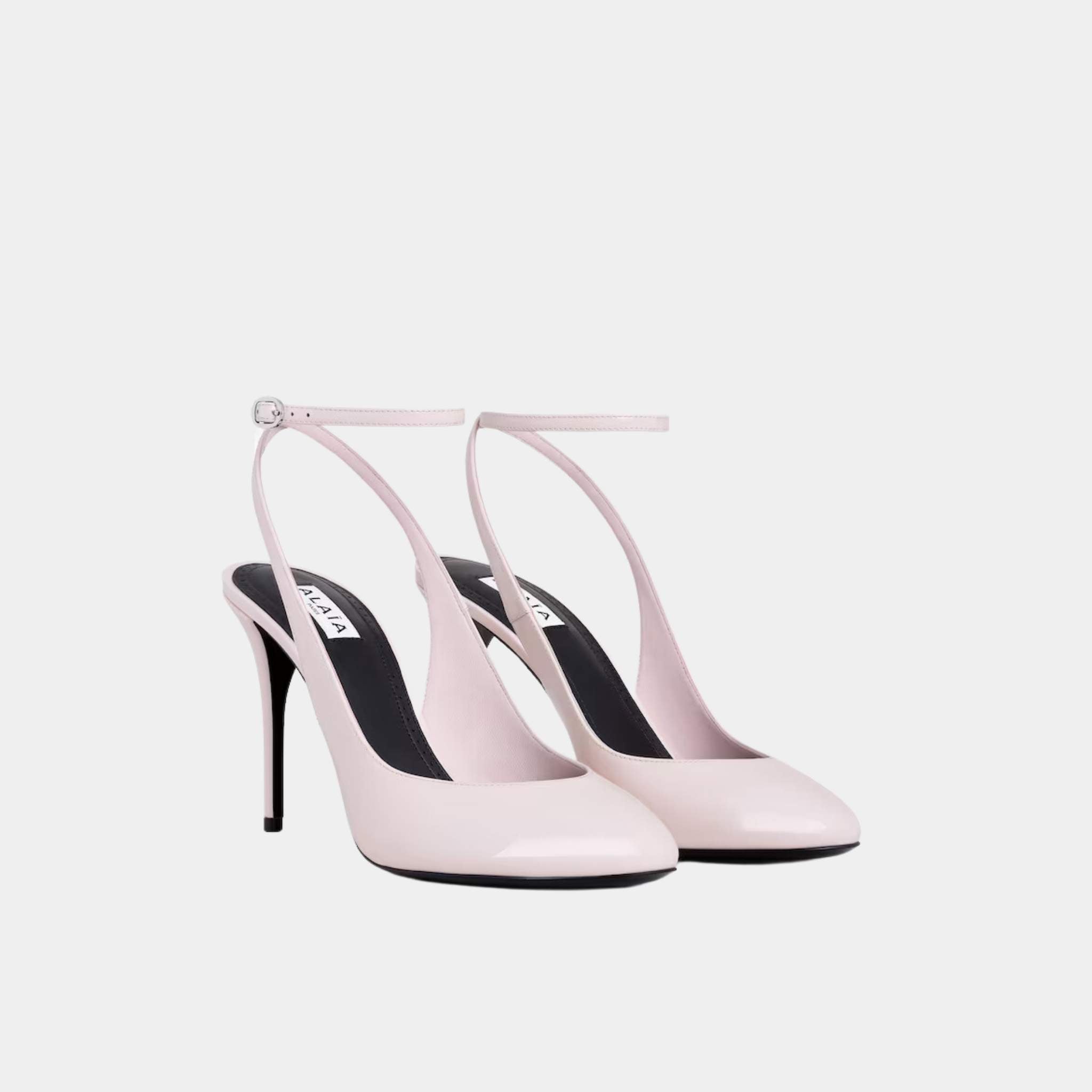 Alaia Decollete Slingbacks In Patent Calfskin, Candy, Front View