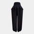 Alaia Georgette Peplum Pants, Black, Front View