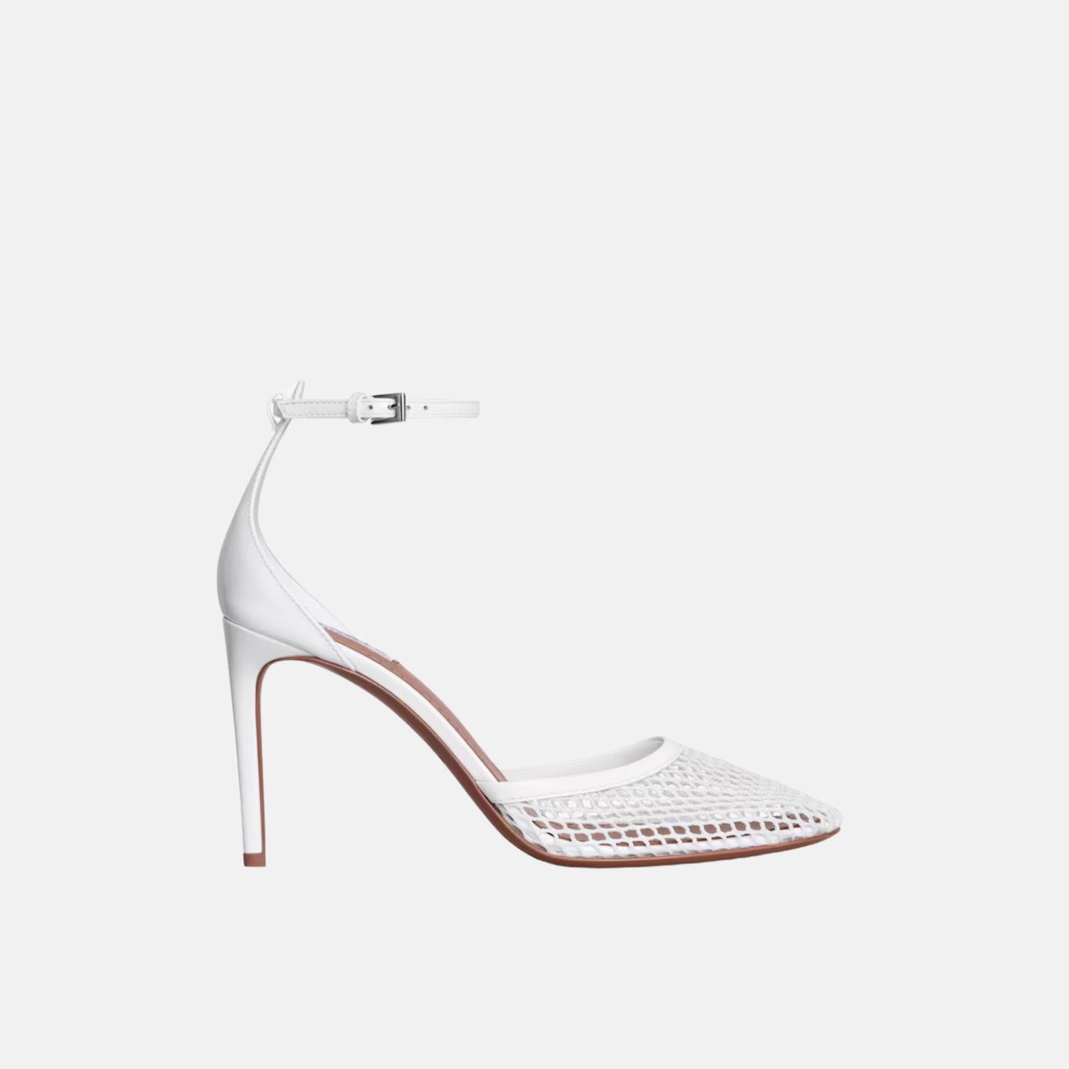 Alaia High Fishnet Pumps, White