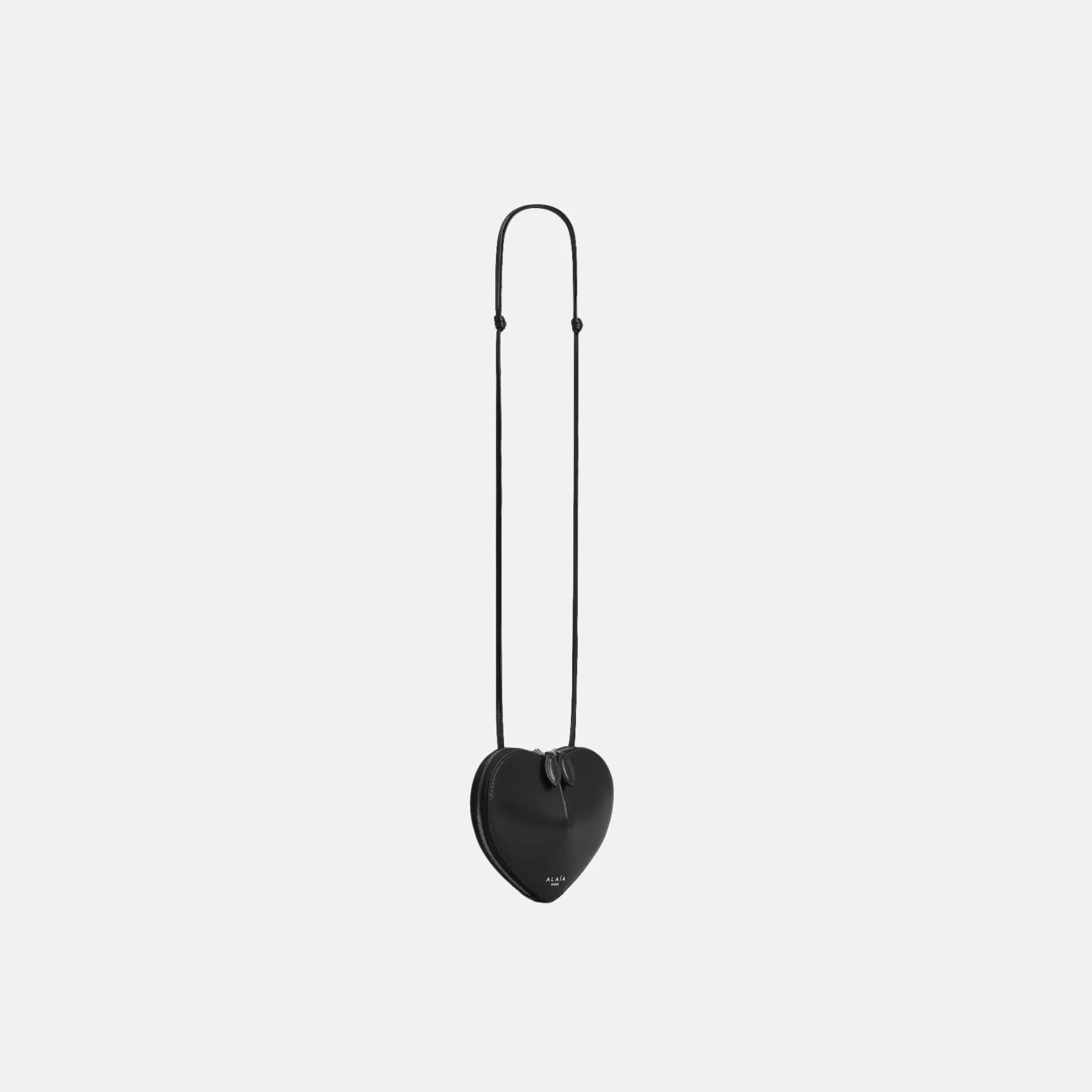 Alaia Le Coeur Small Bag in Leather, Black, Side