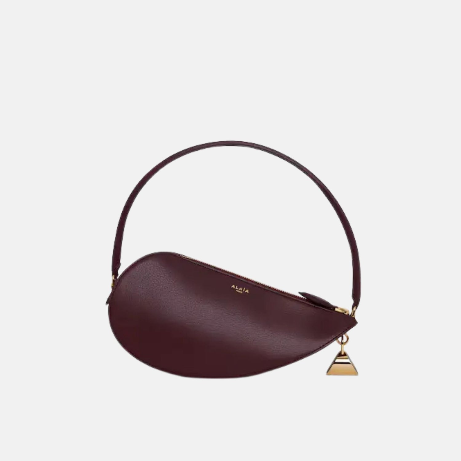 Alaia Le Demi Coeur Bag In Goatskin, Dark Red