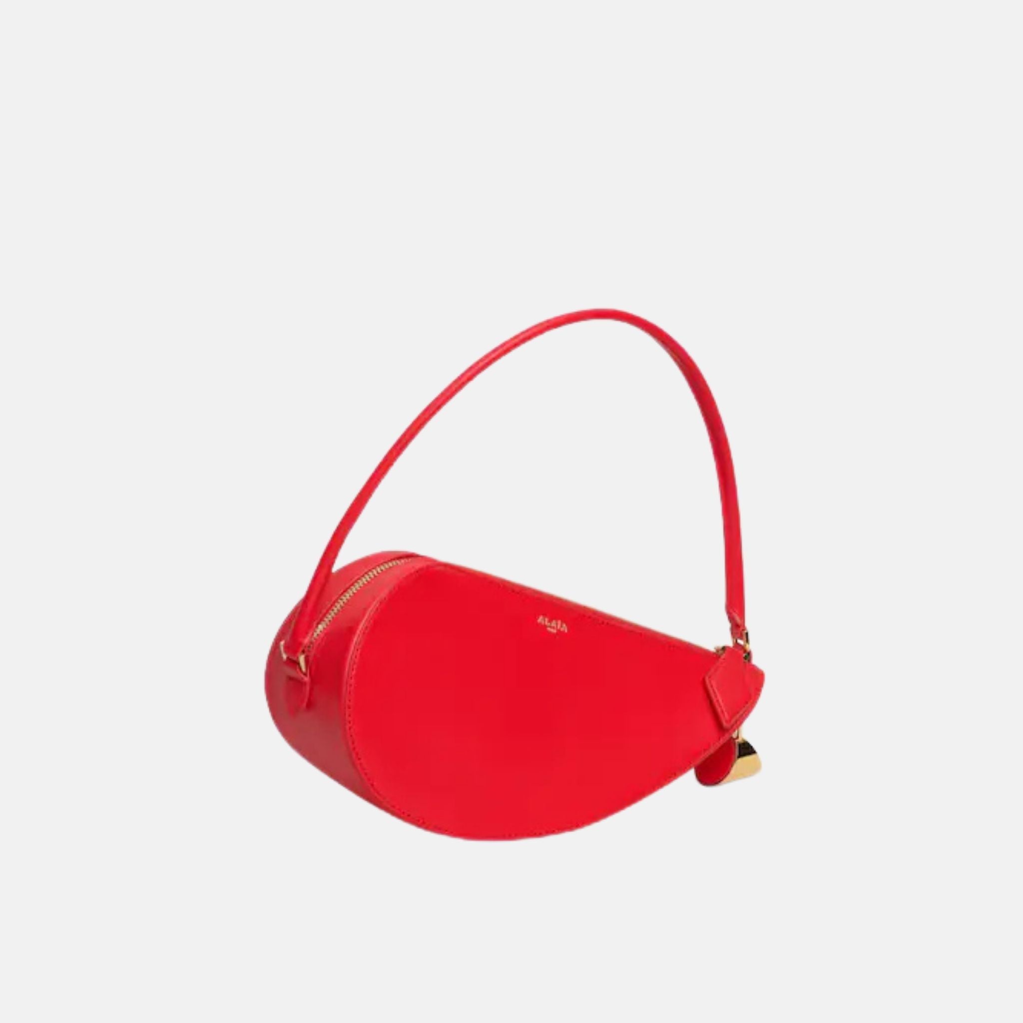 Alaia Le Demi Coeur Bag In Goatskin, Red, Side