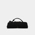 Alaia Le Teckel Clutch Bag In Seude Goatskin, Black, Front View