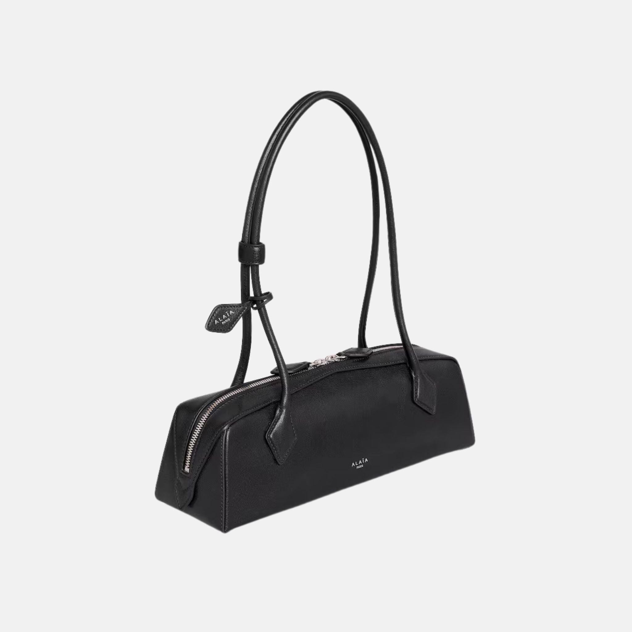 Alaia Le Teckel Medium Bag in Goatskin, Black, Side