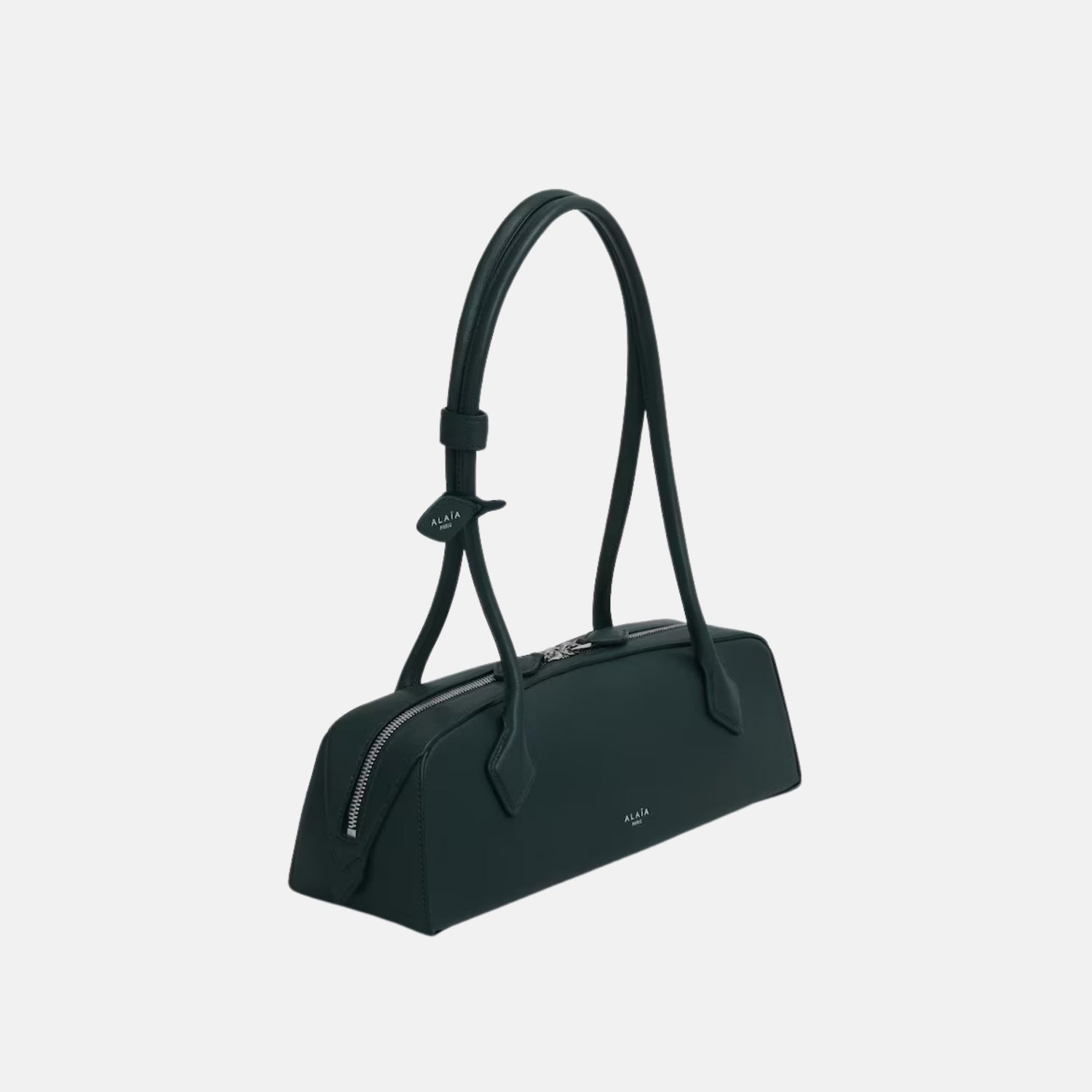 Alaia Le Teckel Medium Bag in Goatskin, Green, Side