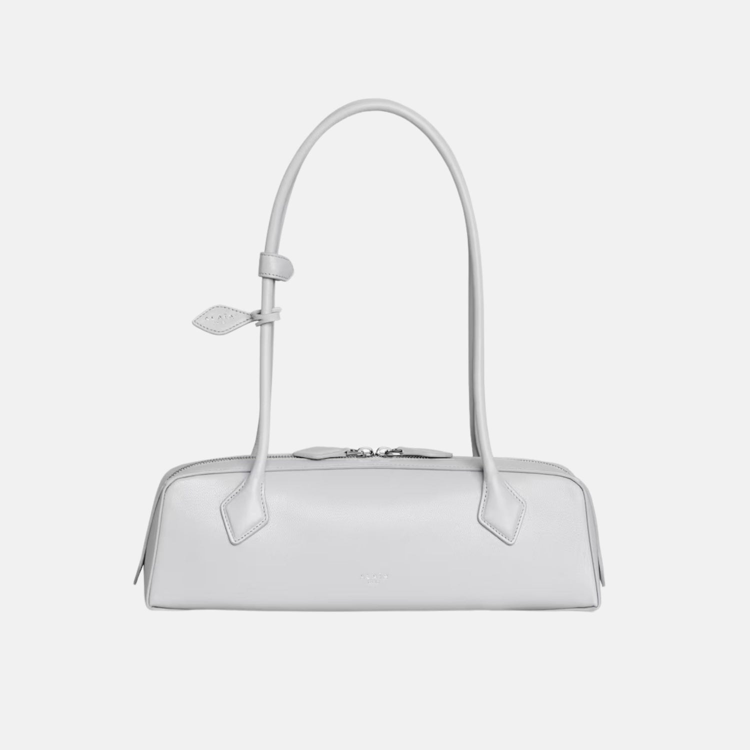 Alaia Le Teckel Medium Bag in Goatskin, Pearl, Front