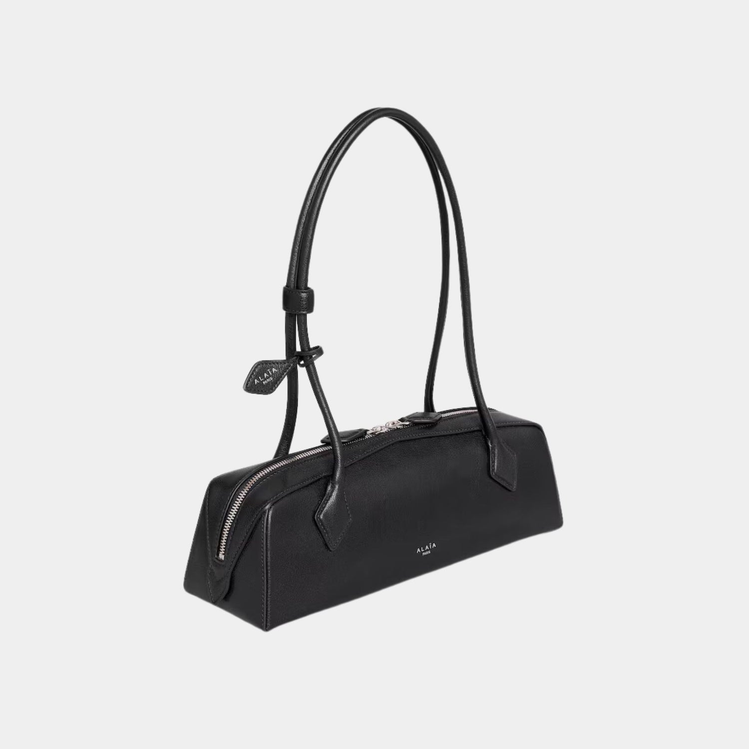 Alaïa Le Teckel Medium Bag in Goatskin, Black, Side View