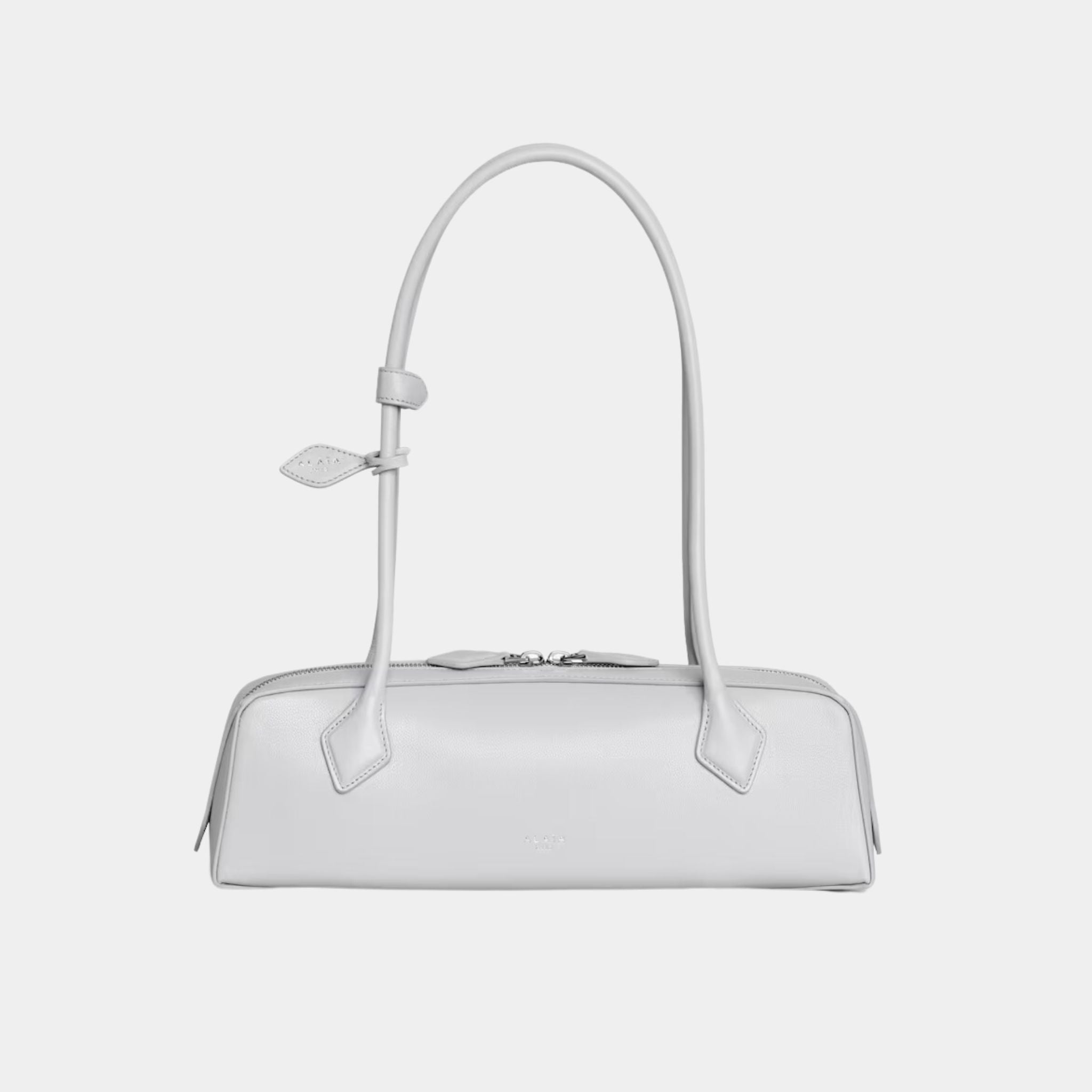 Alaïa Le Teckel Medium Bag in Goatskin, Pearl, Front View