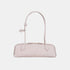 Alaia Le Teckel Medium Bag In Nubuck Calfskin, Beige/Powder, Front View