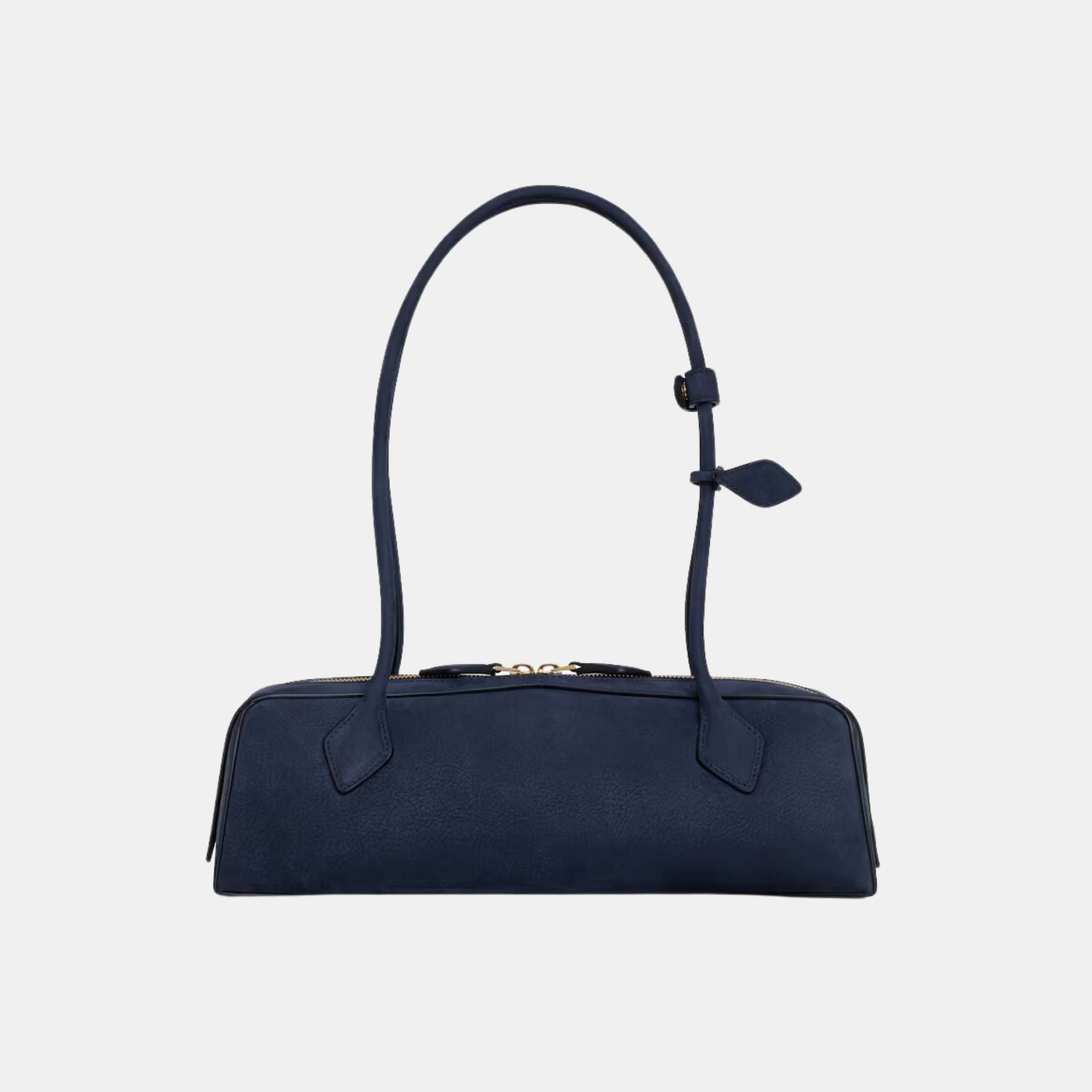 Alaia Le Teckel Medium Bag In Nubuck Calfskin, Dark Blue, Back View