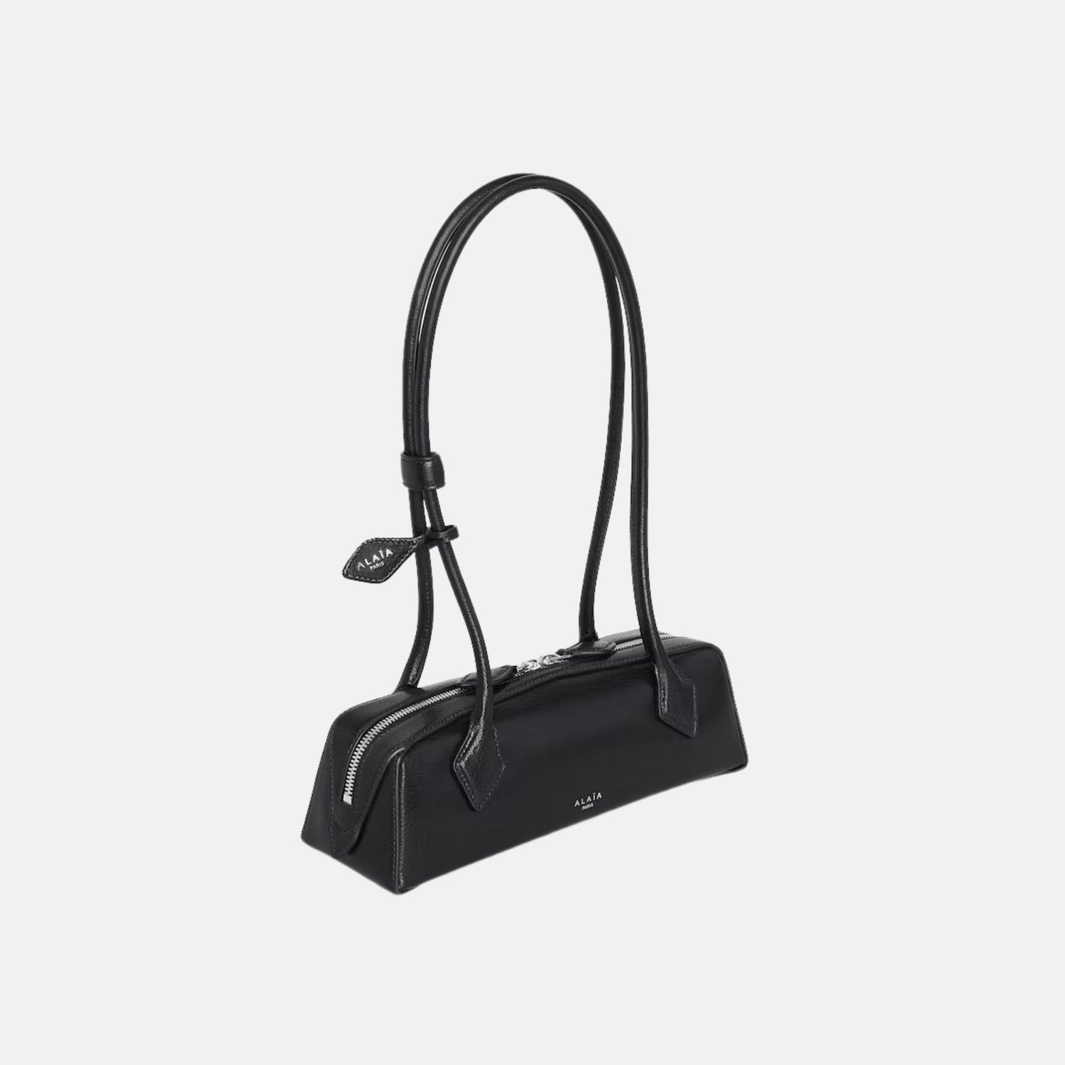 Alaïa Le Teckel Small Bag In Goatskin, Black, Side