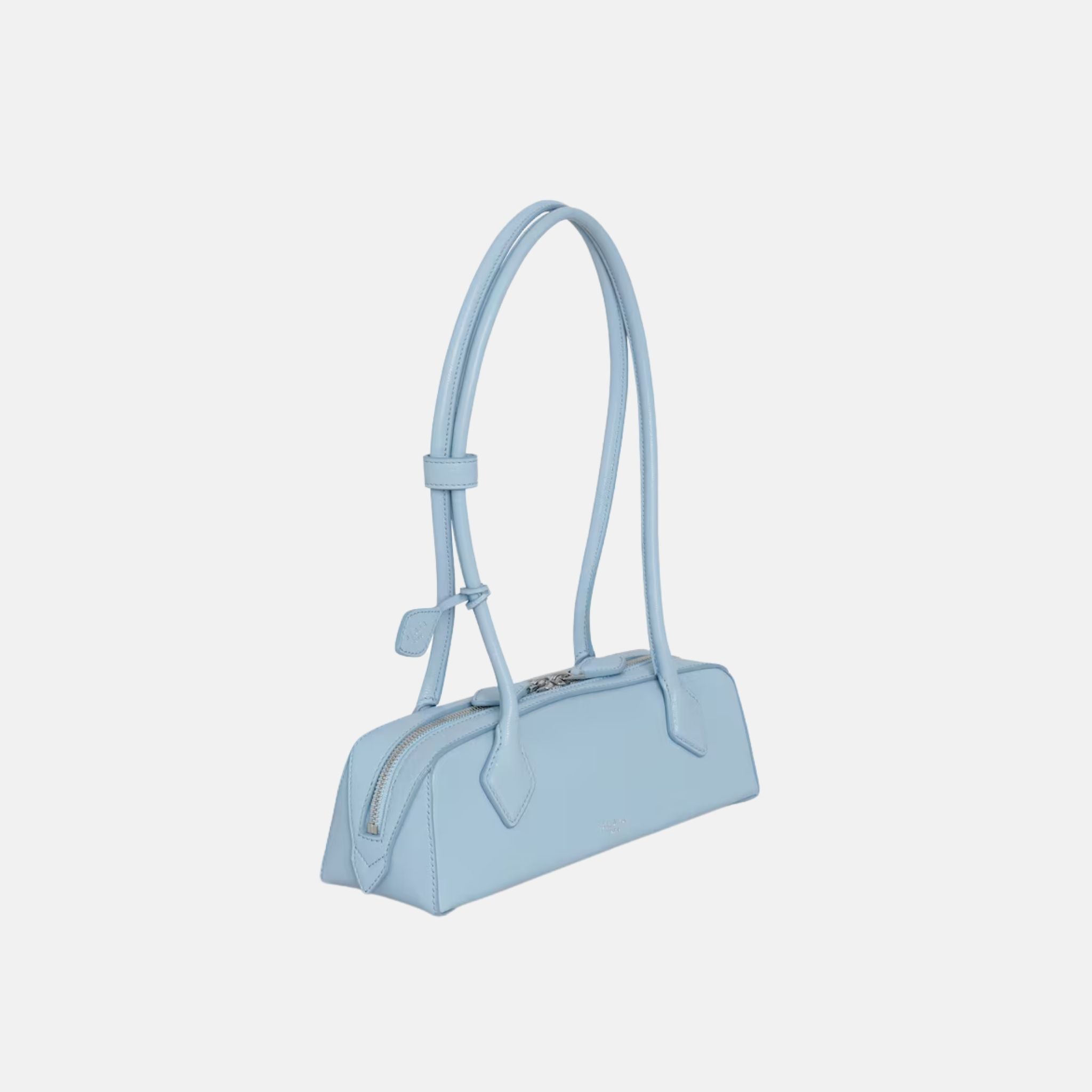 Alaïa Le Teckel Small Bag In Goatskin, Blue, Side