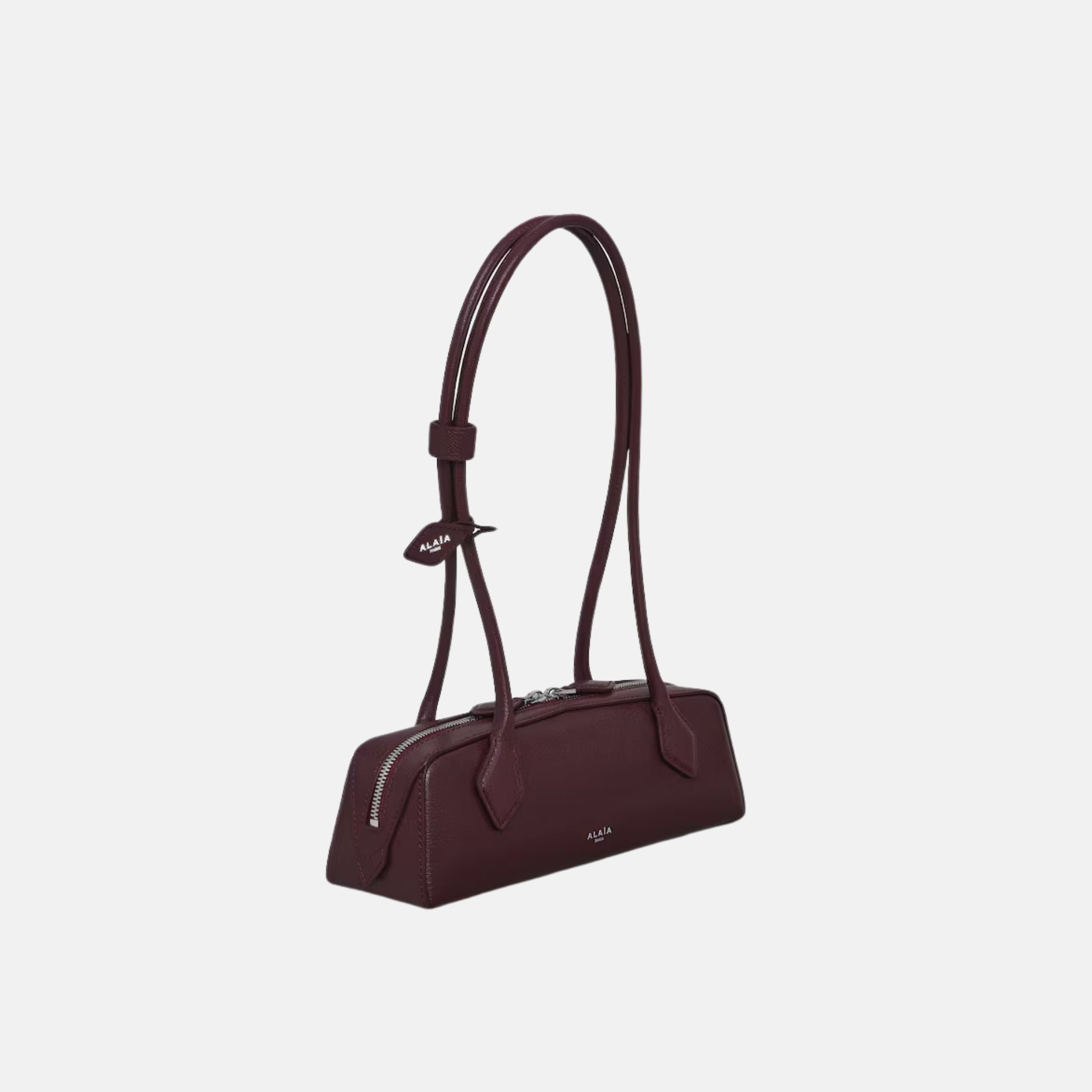 Alaïa Le Teckel Small Bag In Goatskin, Dark Red, Side