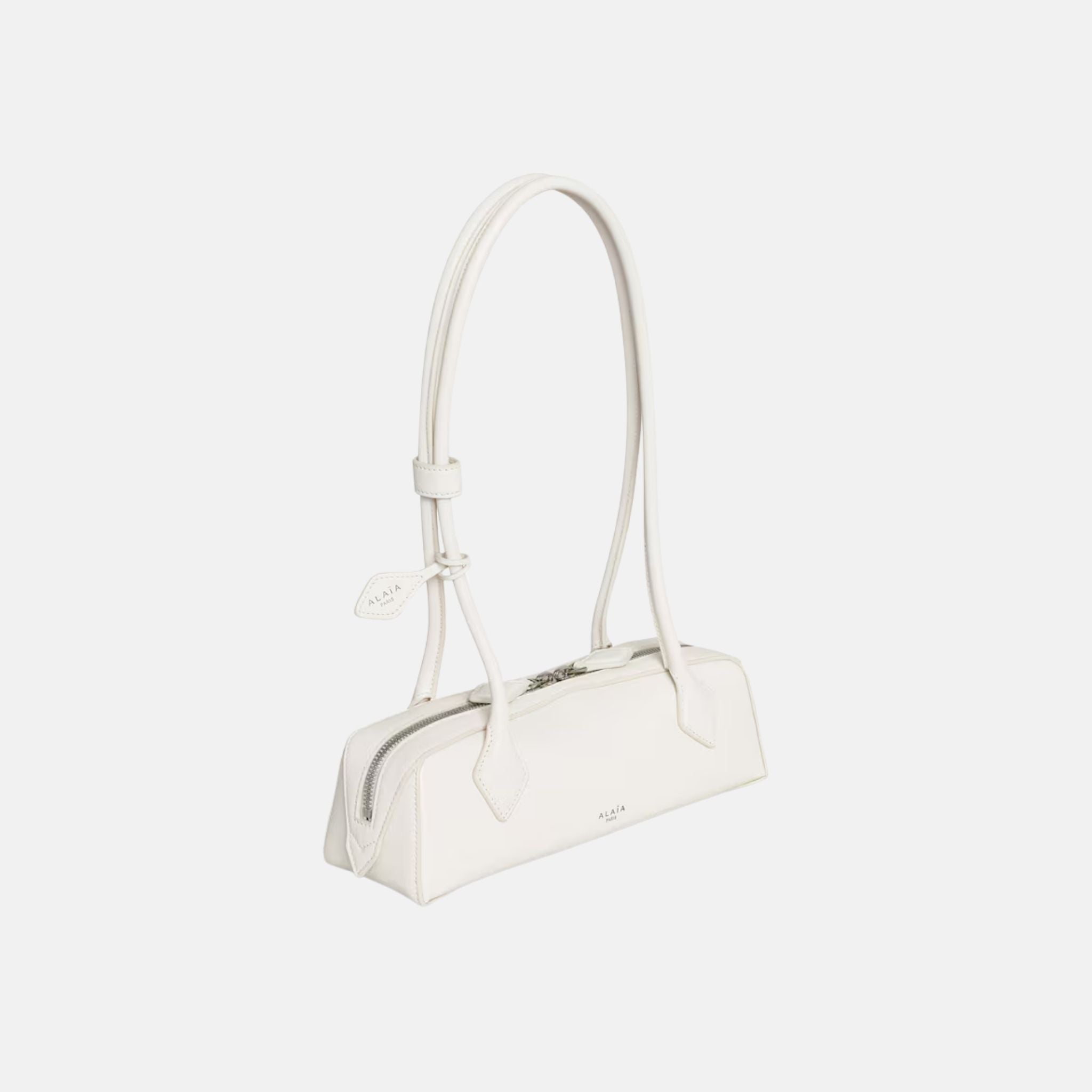 Alaïa Le Teckel Small Bag In Goatskin, Ivory, Side