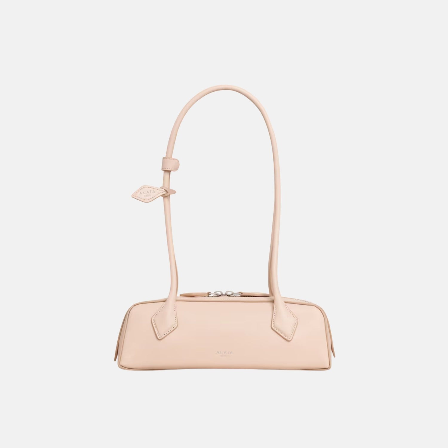 Alaïa Le Teckel Small Bag In Goatskin, Nude, Front