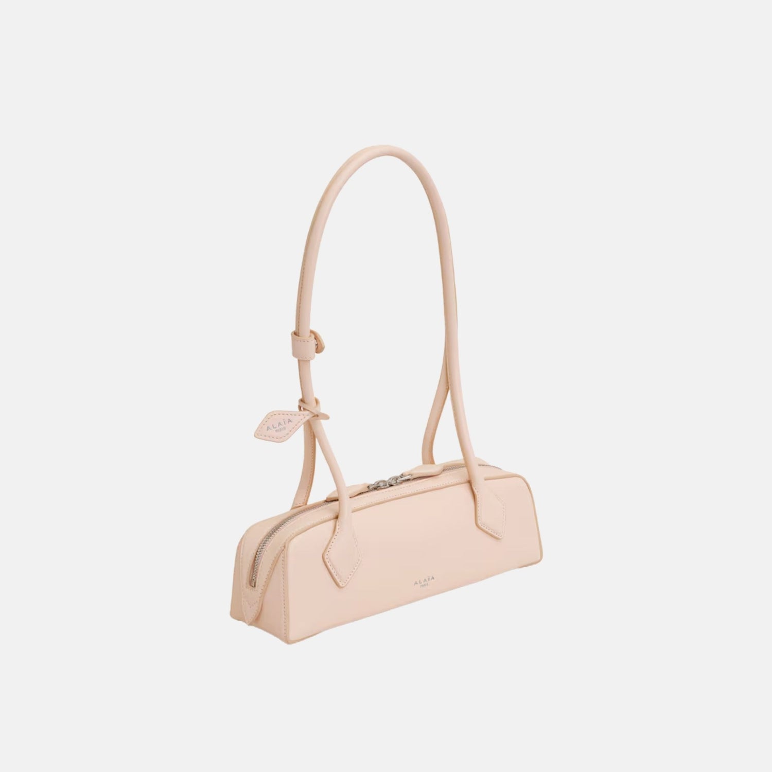 Alaïa Le Teckel Small Bag In Goatskin, Nude, Side