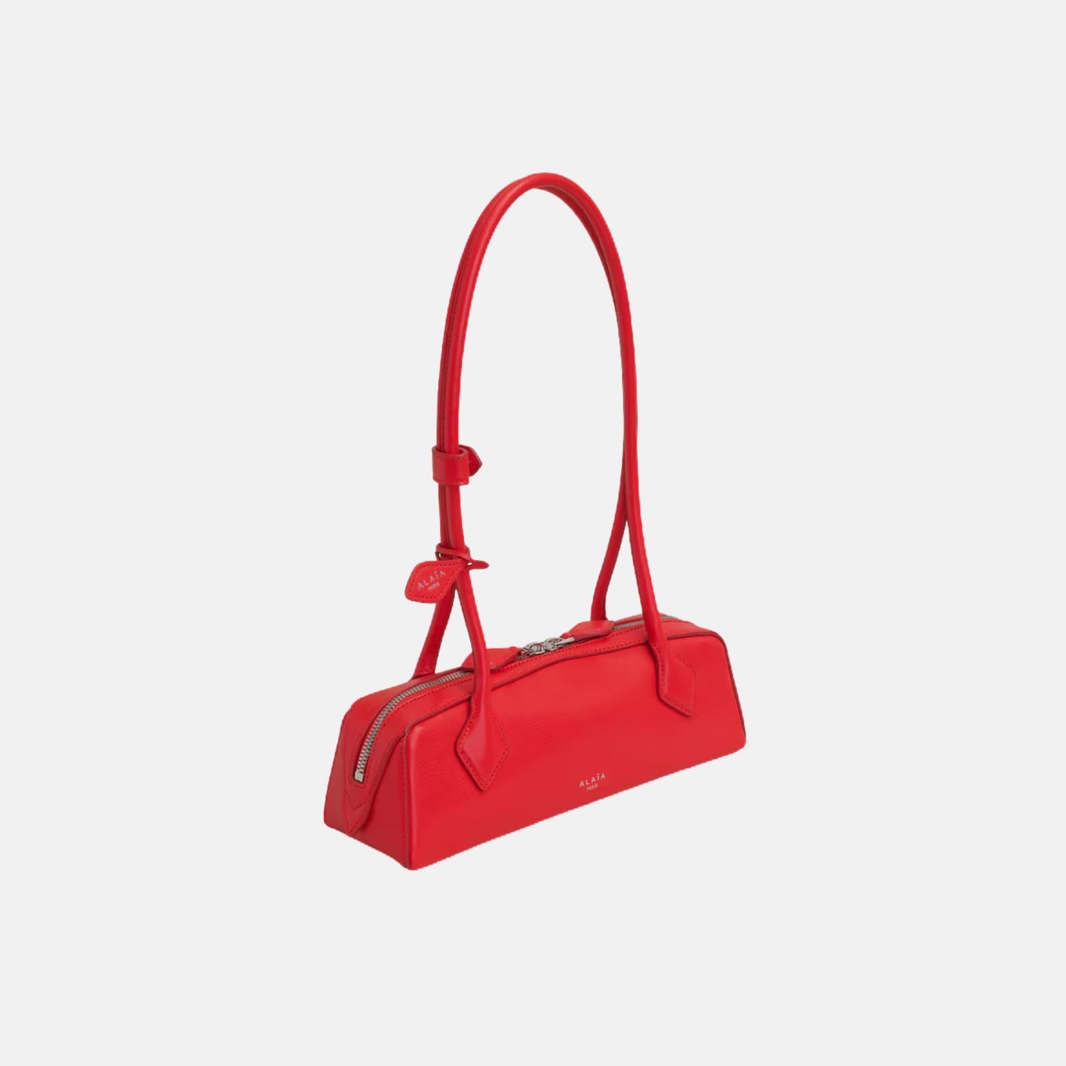 Alaïa Le Teckel Small Bag In Goatskin, Red, Side