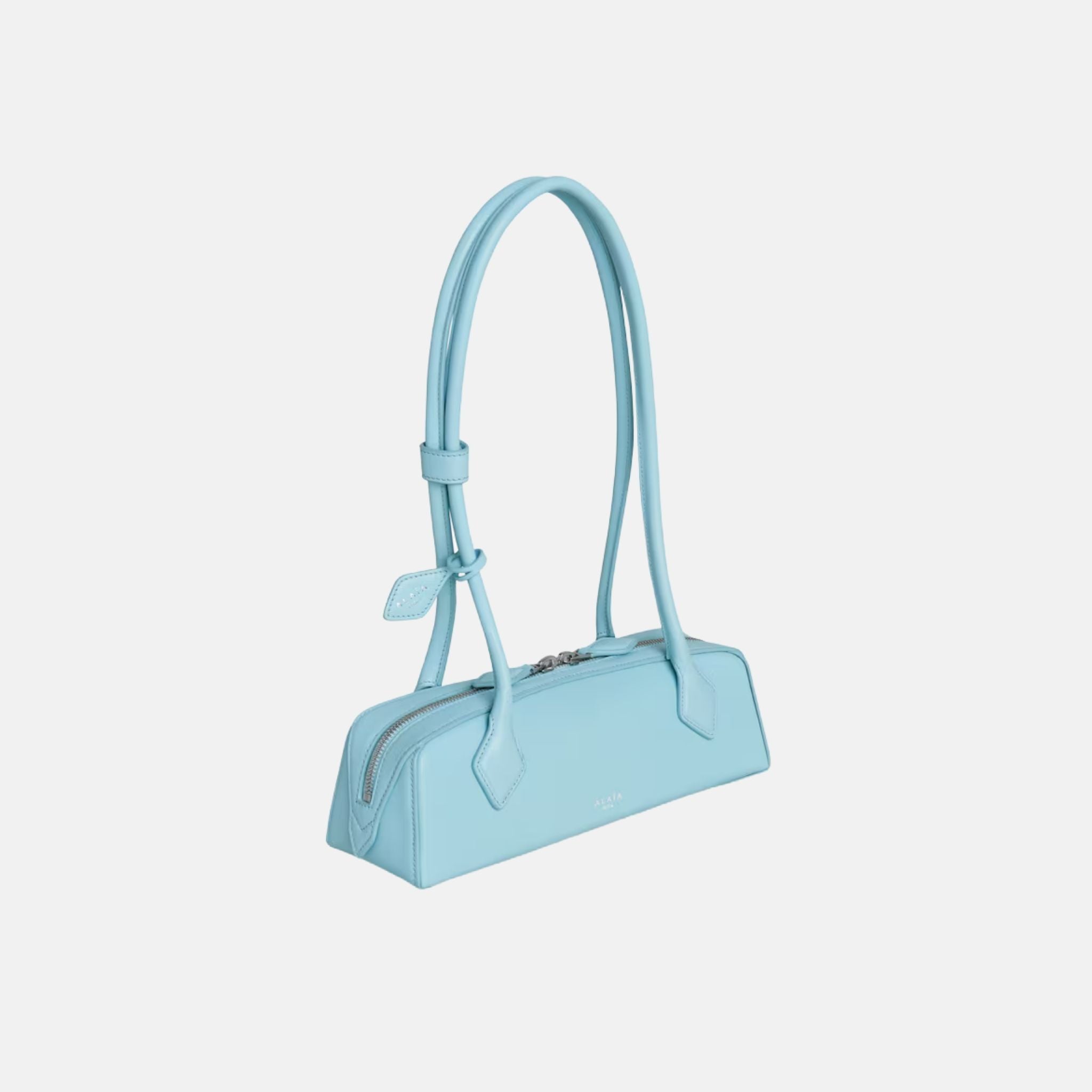 Alaïa Le Teckel Small Bag In Goatskin, Sky Blue, Side