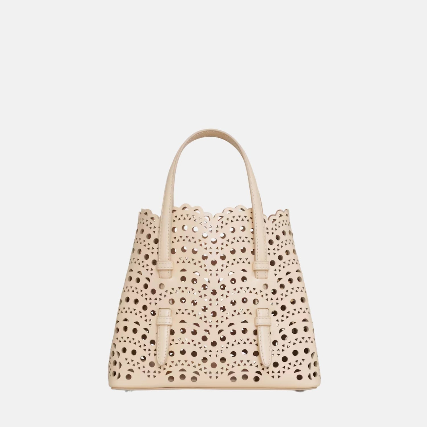 Alaïa Mina 20 Bag In Vienne Wave Calfskin, Dune, Front