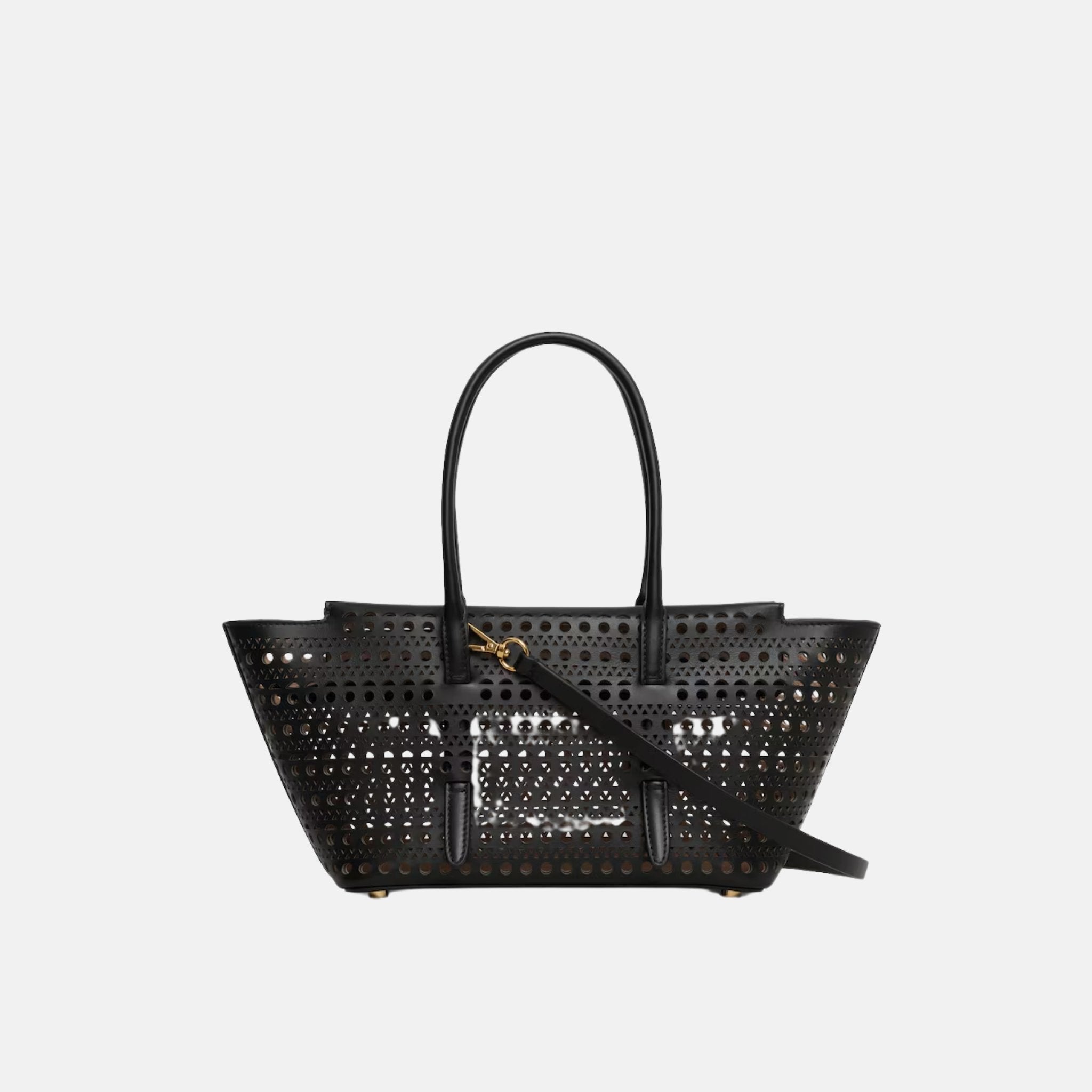 Alaia Neo Mina 20 Bag In Vienne Calfskin, Black