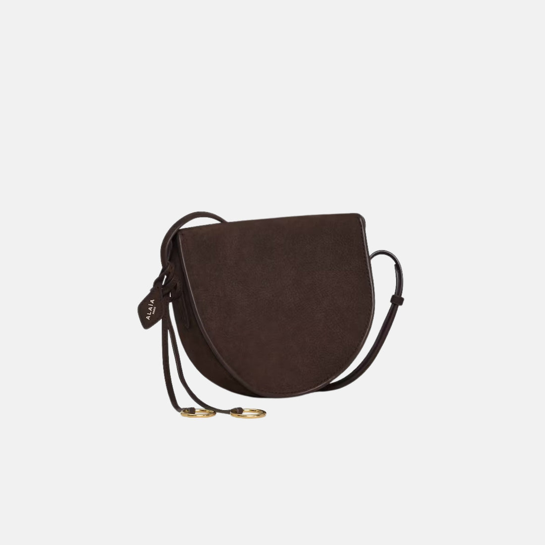 Alaia Nubuck Hip Bag, Dark Brown, Back