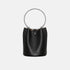 Alaia Ring Large Bucket Bag In Calfskin, Black