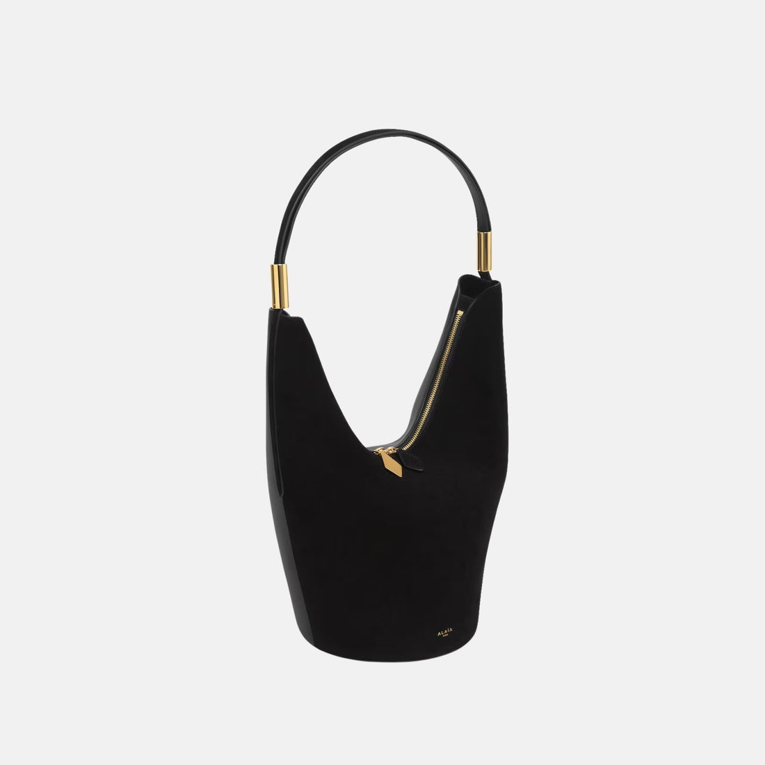 Alaia Shape Medium Bag In Suede Goatskin And Calfskin, Side